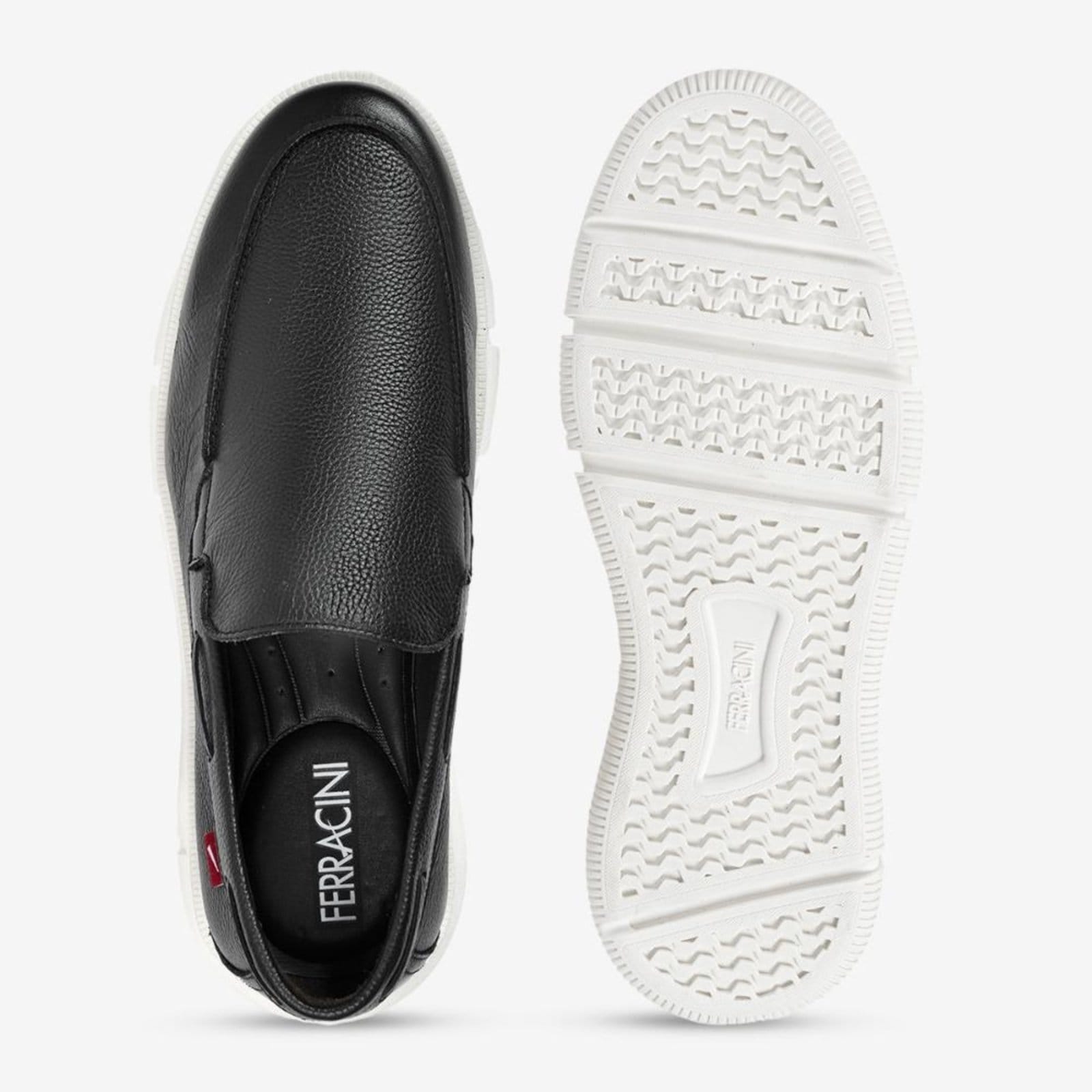 Vista 2 Sapato Ferracini Gante Loafer Masculino Couro Casual e Sofisticado 4331-717A FERRACINI preto