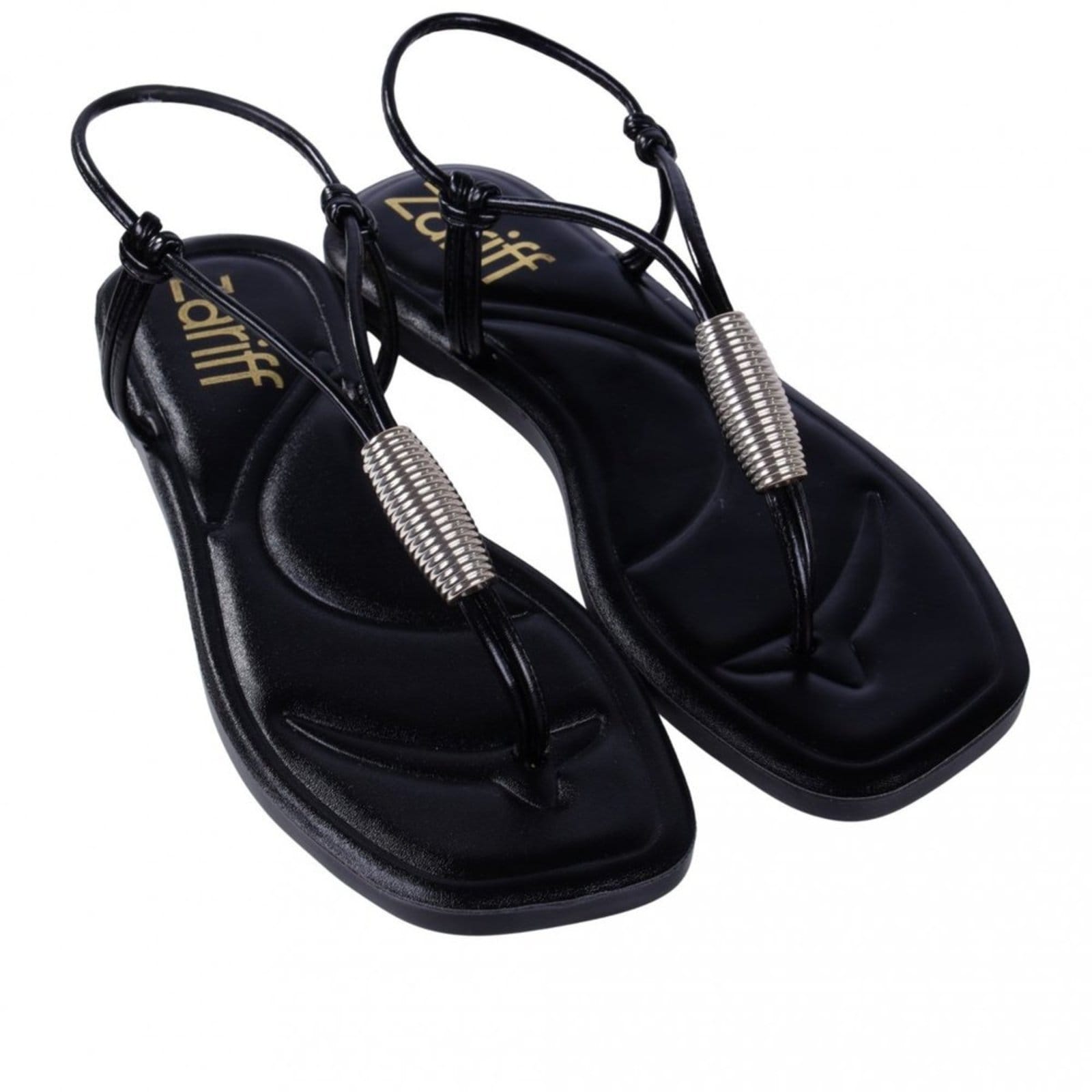 Vista 2 Sandália Feminina Rasteira Zariff 3055.1046 Zariff Zariff preto