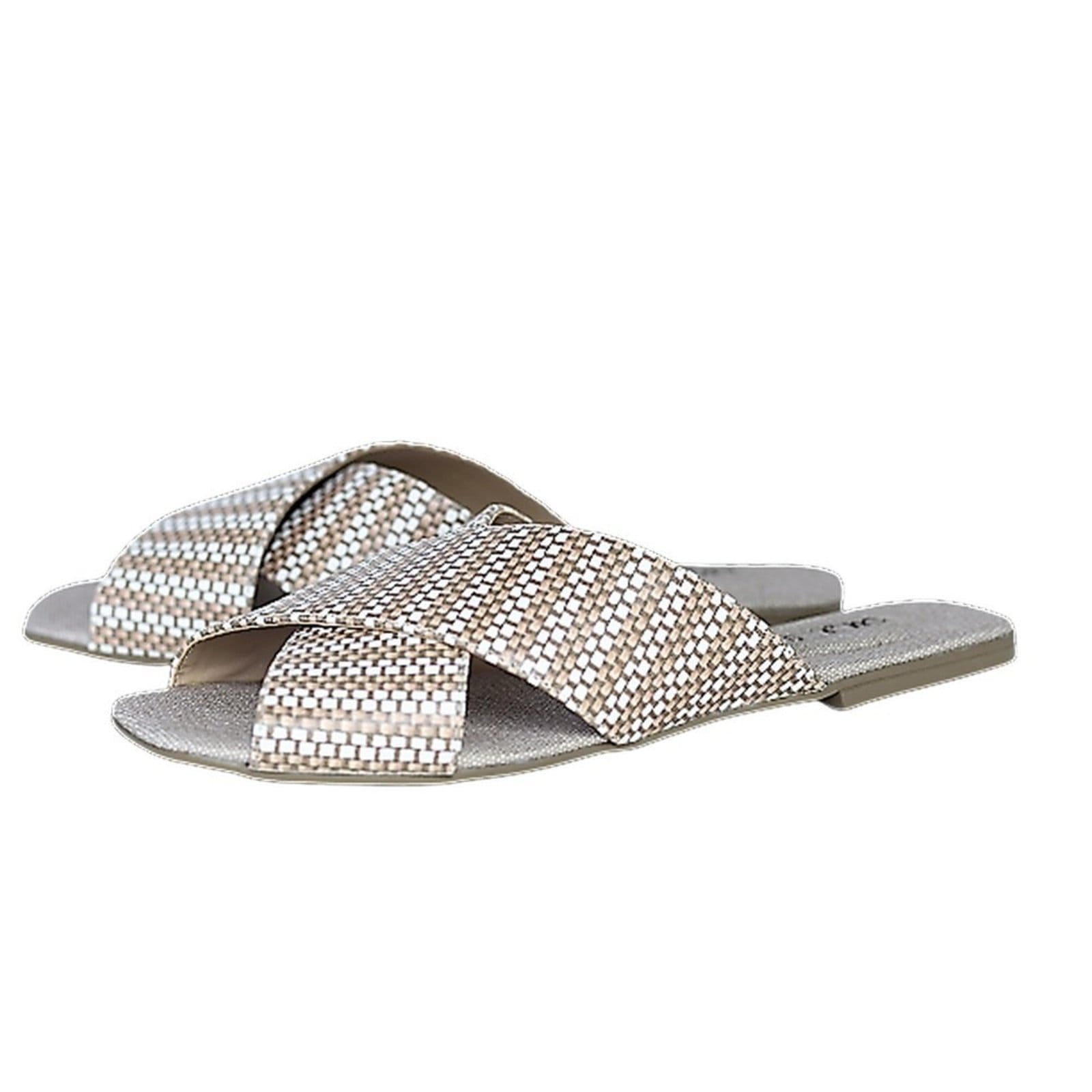 Vista principal Chinelo Rasteirinha Tiras em Couro Estampa Spinelli marrom