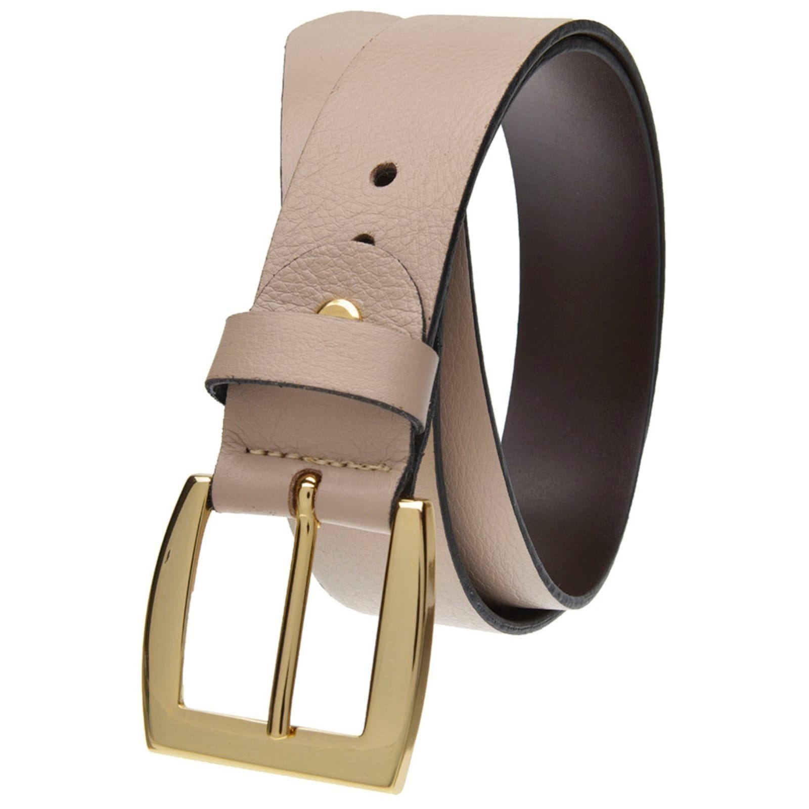 Cinto Feminino em couro ref GP 24 com fivela dourada na cor