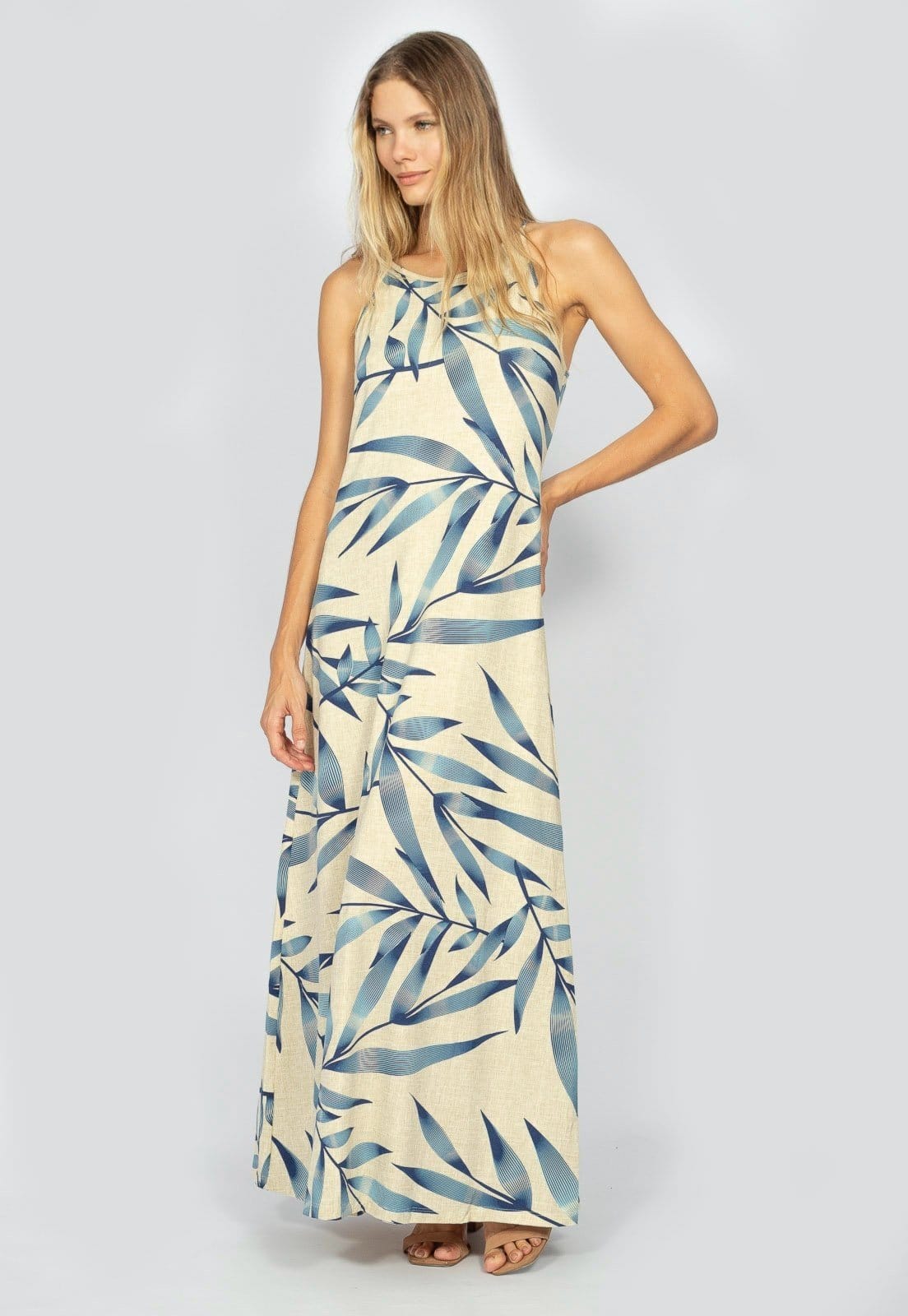 Vestido Longo Amazonia Vital Malha Trapézio Bambu