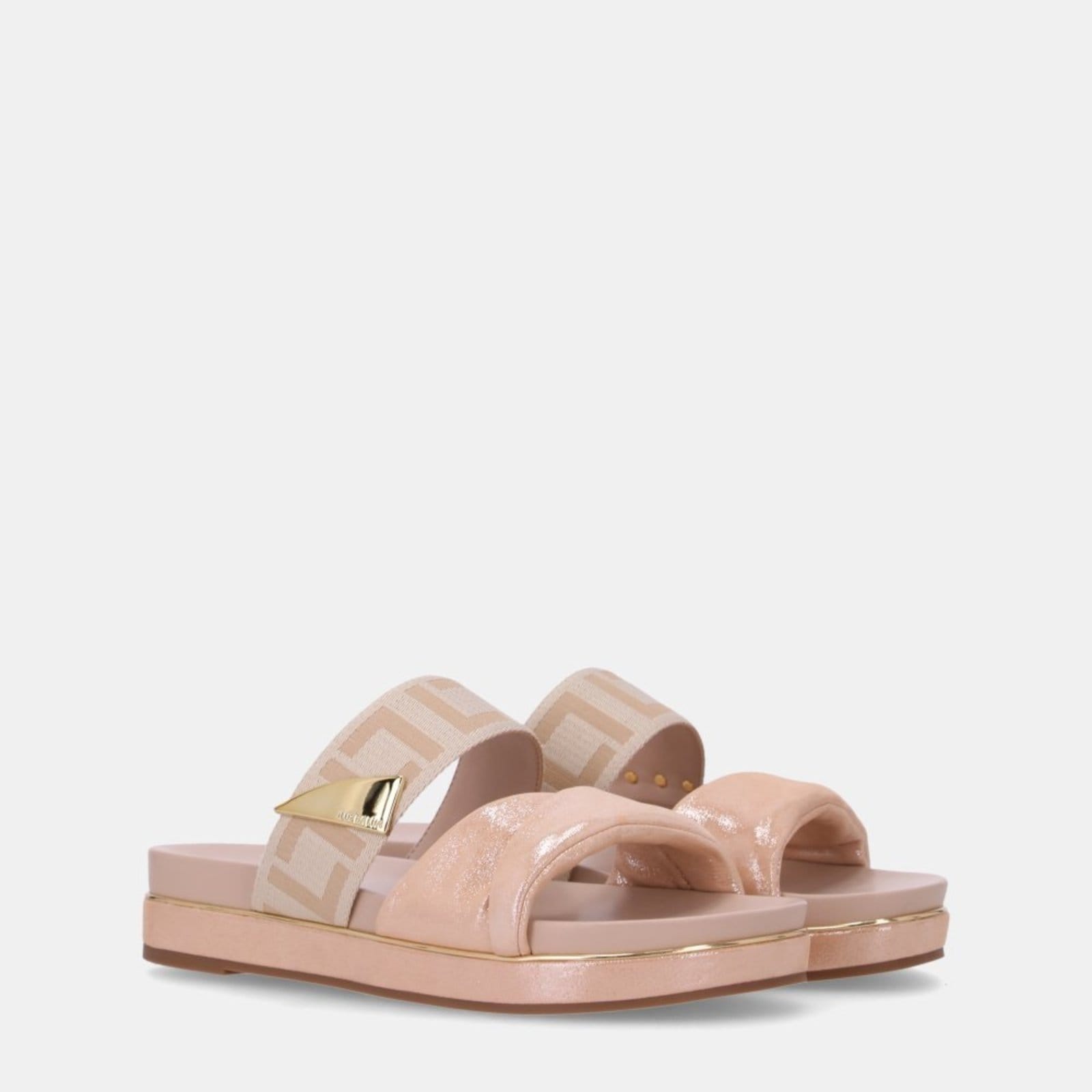 Vista 2 Sandália Flatform Luz da Lua - 58890300 Luz Da Lua Luz Da Lua bege