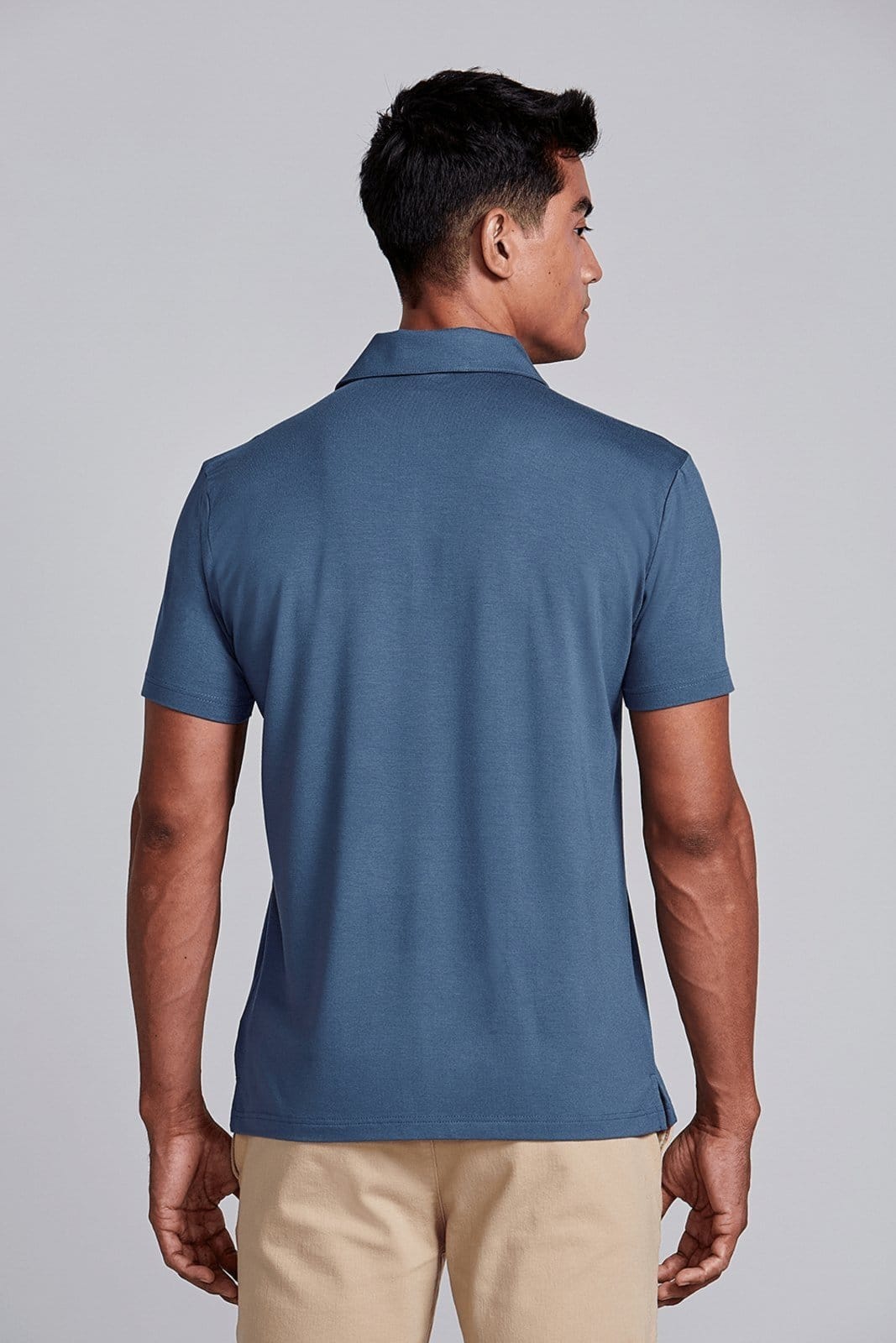 Vista 2 HIGHSTIL Camisa Polo Slim Fit Noturno HIGHSTIL azul