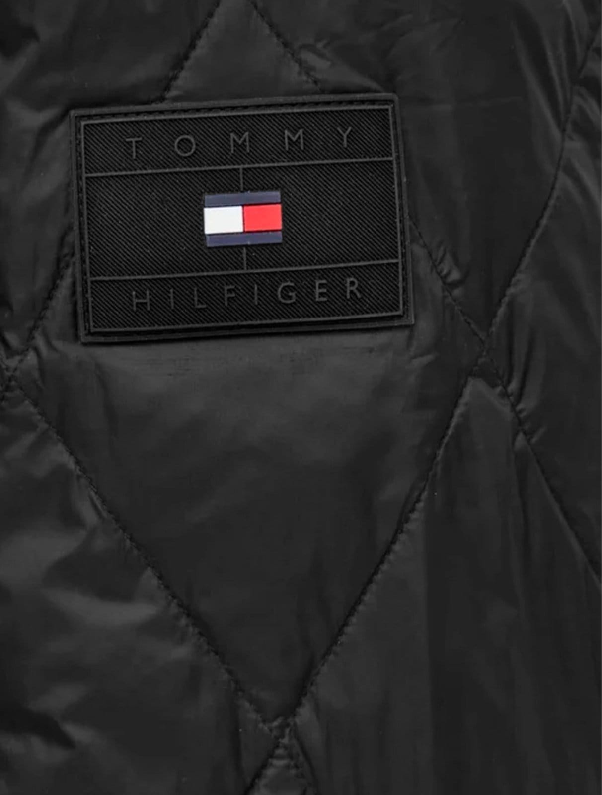Vista 2 Jaqueta Tommy Hilfiger Masculina Hooded Quilted Preta Tommy Hilfiger preto