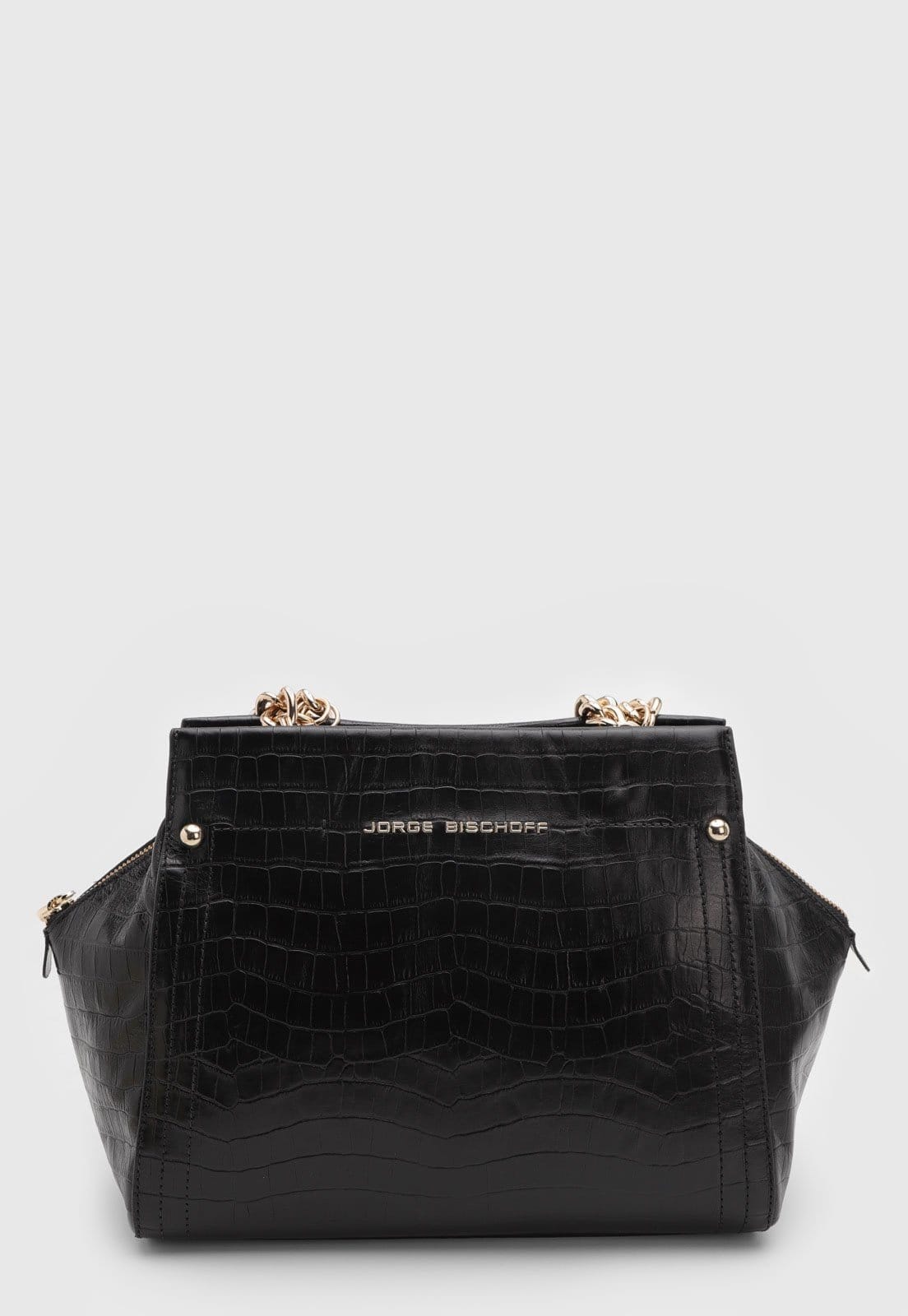 Vista 2 Bolsa Jorge Bischoff Croco Preta Jorge Bischoff preto
