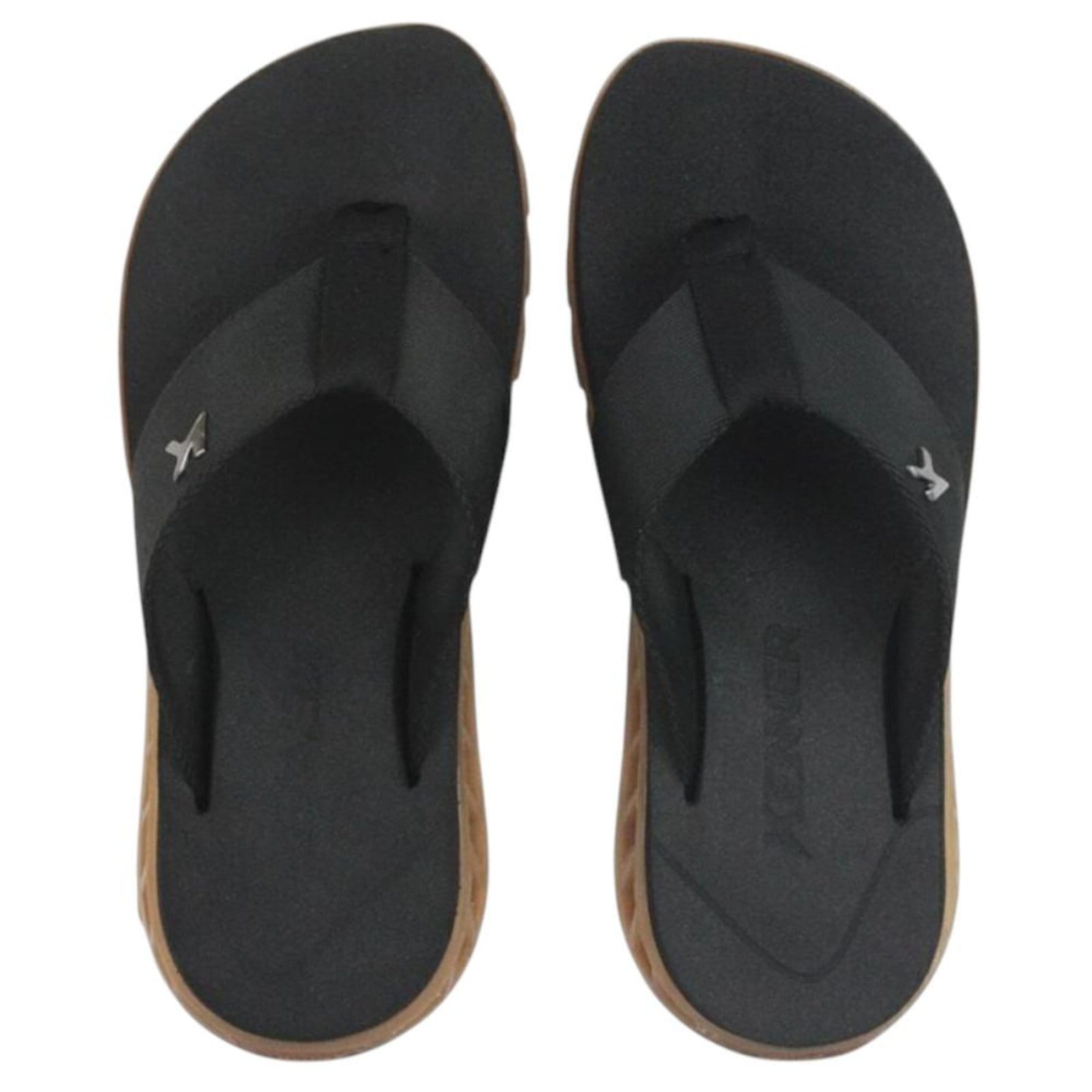 Vista 2 Chinelo Kenner Rakka Masculino e Creme 745 preto