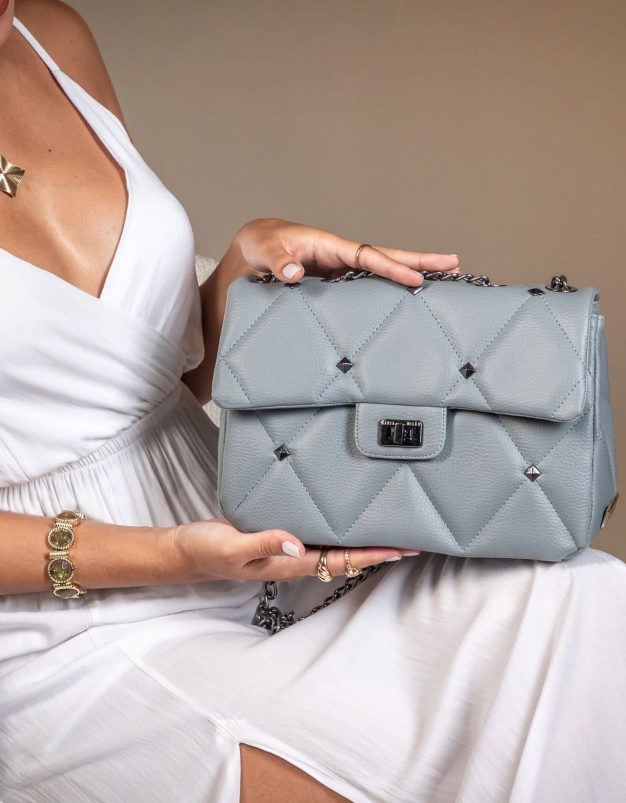 Bolsa Feminina Maria Milão Transversal Spike