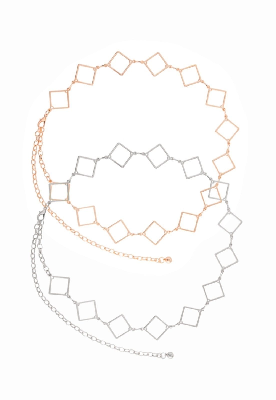 Cinto Cabanafree CORRENTE QUADRADA PRATEADA - 2