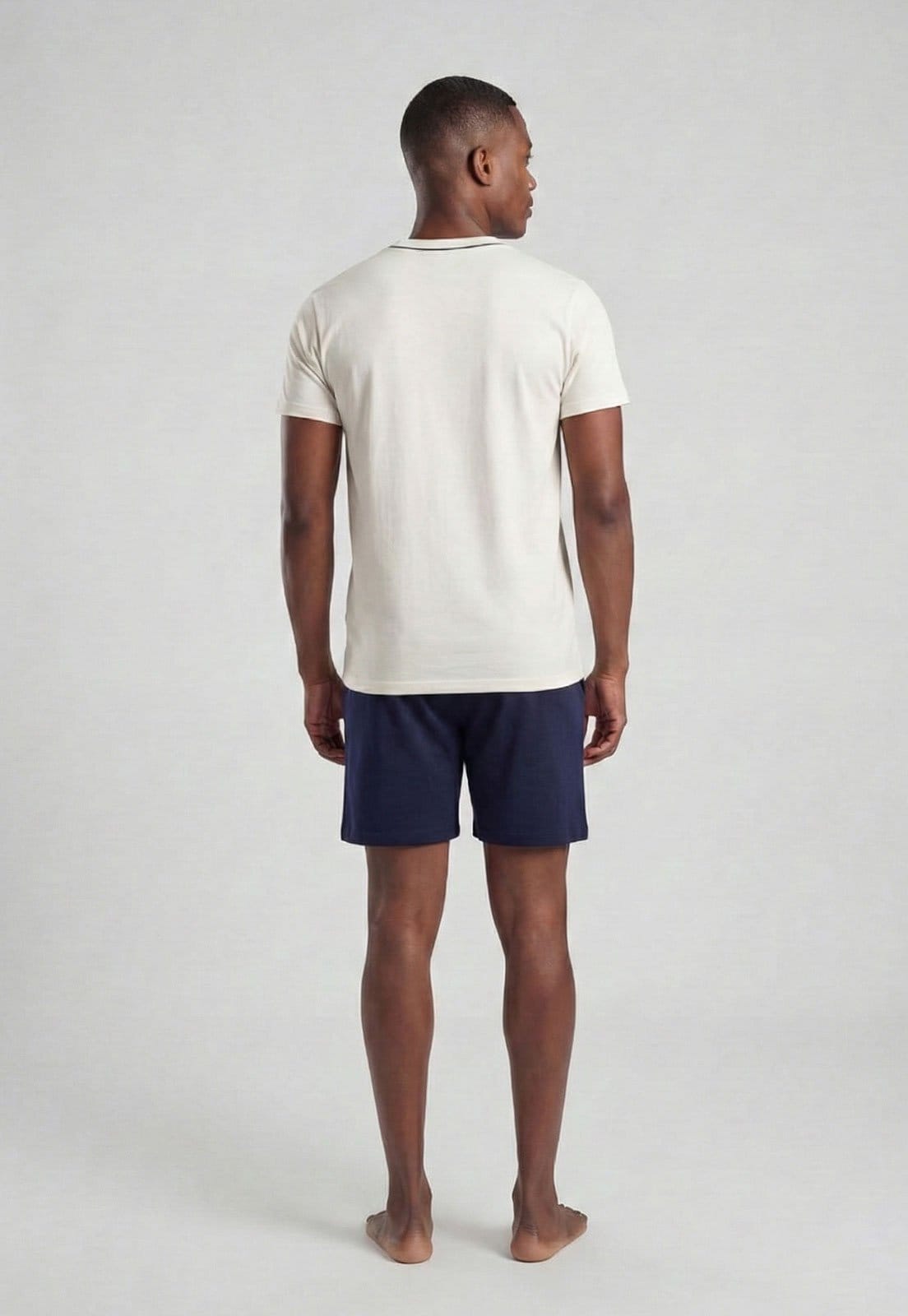 Vista 2 Conjunto Pijama Curto Masculino Malwee Off-White Malwee off-white white