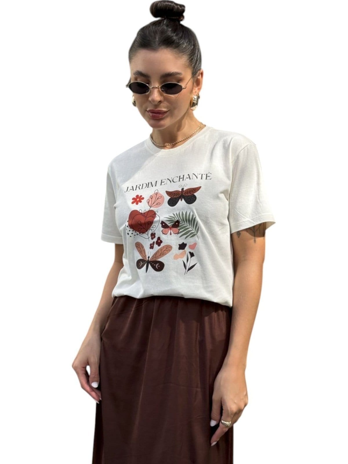 Vista 2 Camiseta Cianitas Off Estampa Jardim Enchanté Cianitas off-white