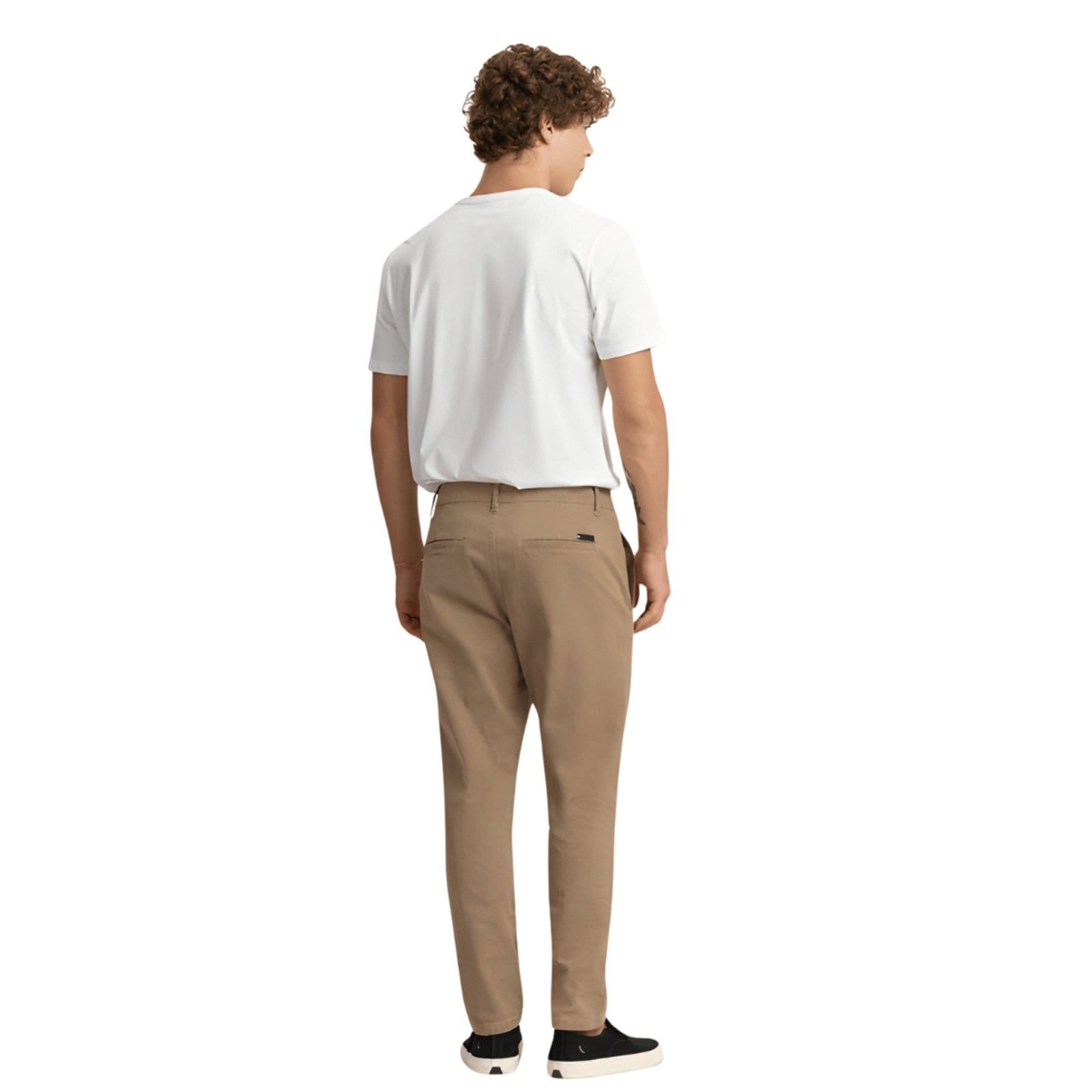 Vista 2 Calça Sarja Masculina Slim Fico Surfwear Lunelli bege