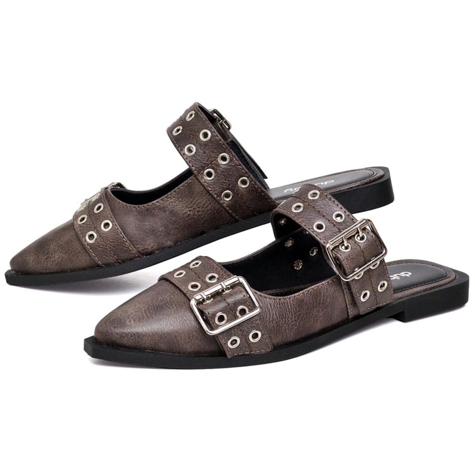 Vista 2 Sapatilha Mule Feminina slingback DUBUY 1304FG DUBUY cinza