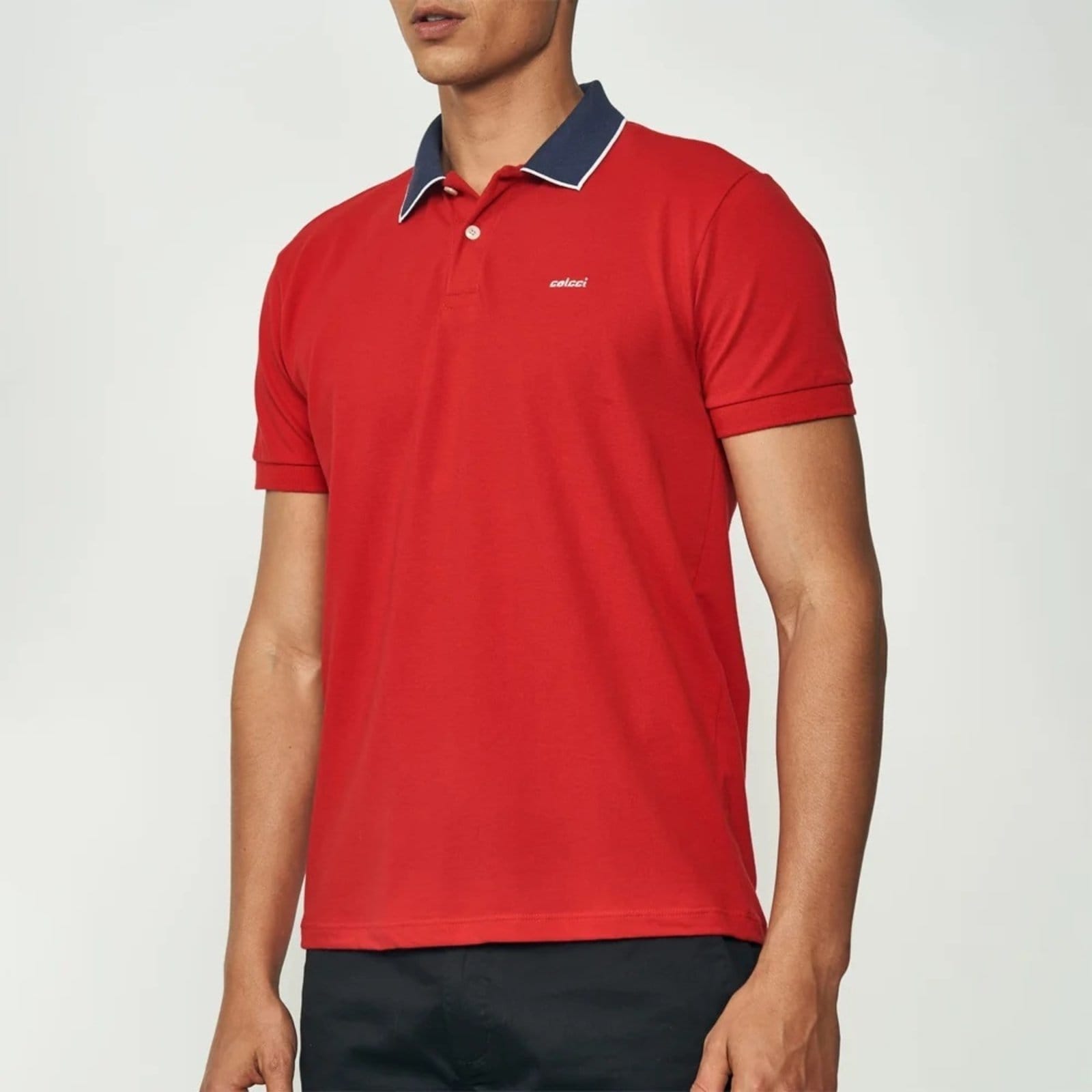 Vista principal Camisa Polo Colcci Gola Ou25 Masculino Colcci vermelho