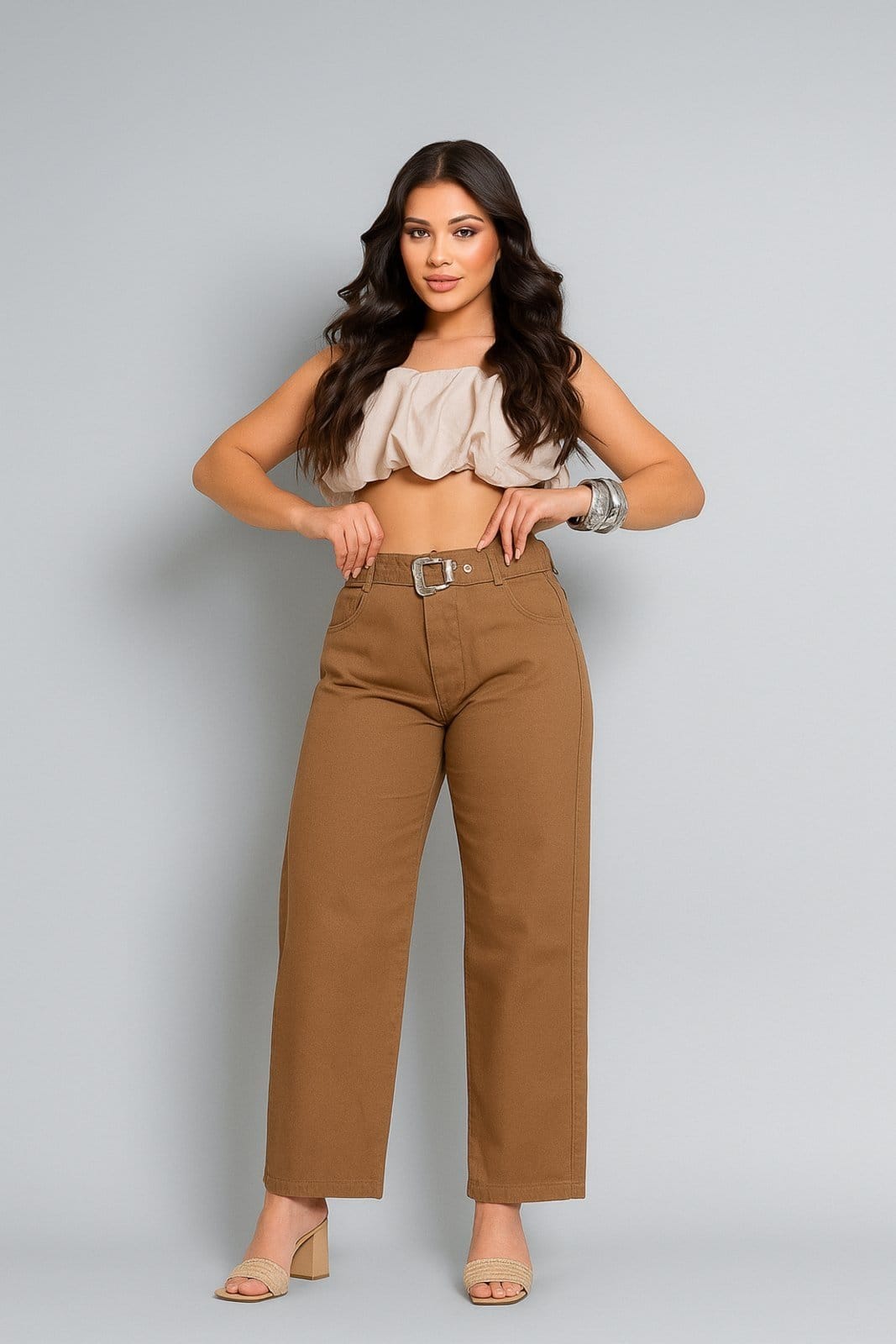 Vista principal Calça Jeans D Bell Outlet Fashion Wide Lag D BELL OUTLET FASHION preto