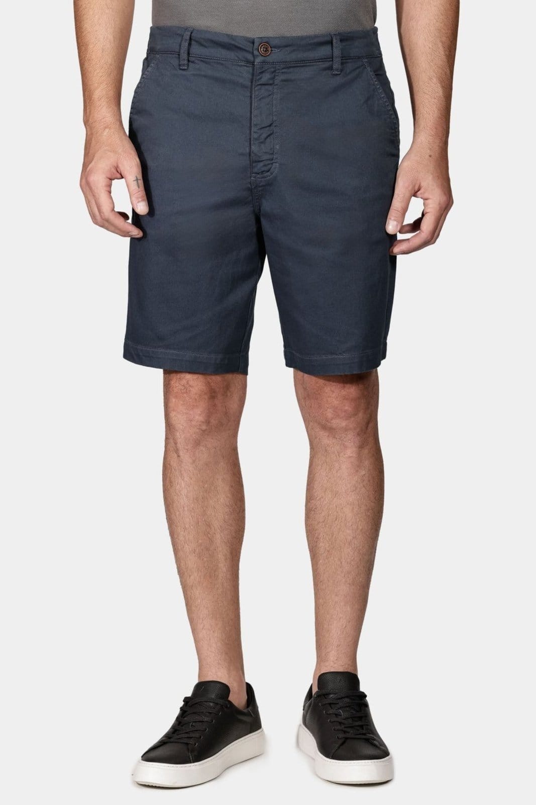 Bermuda Aramis Chino Sarja Maquinetada Marinho