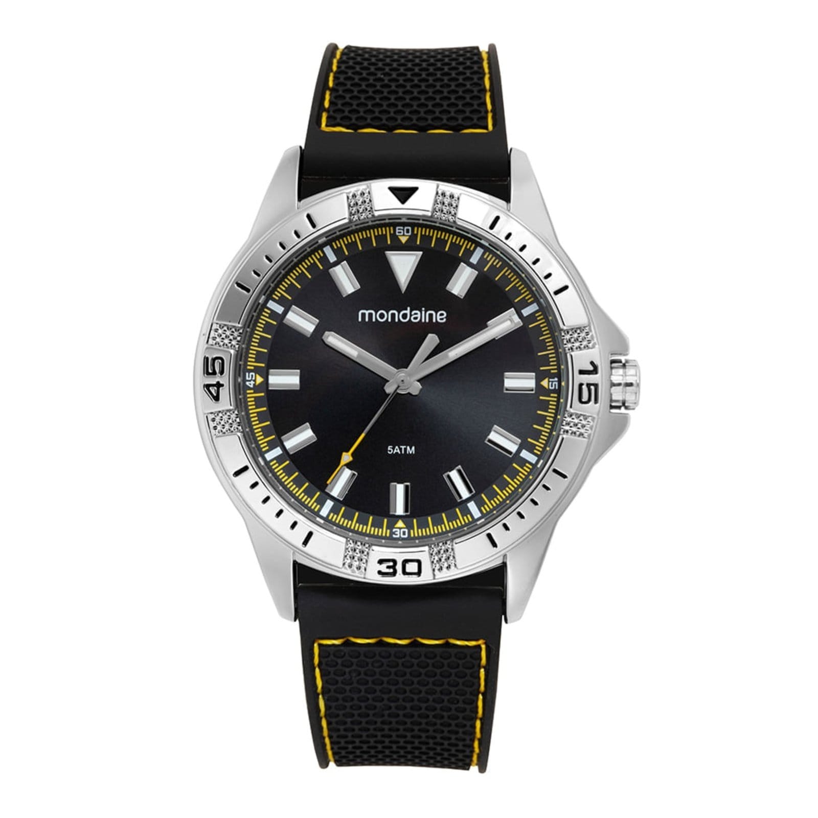 Relógio Masculino Esportivo Silicone Prata