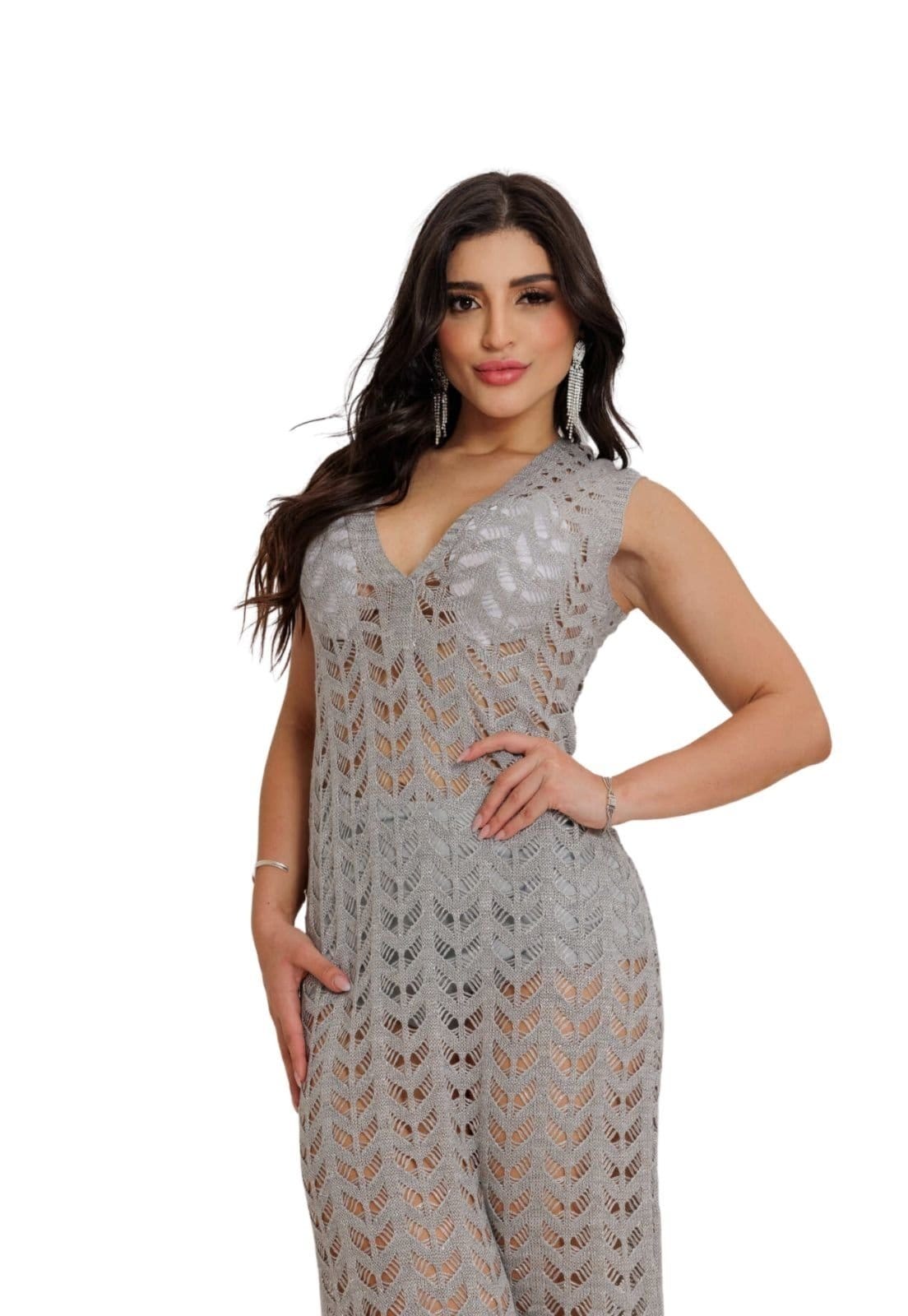 Vestido Midi Tricot com transparência Hot Panties Miafelly - 2