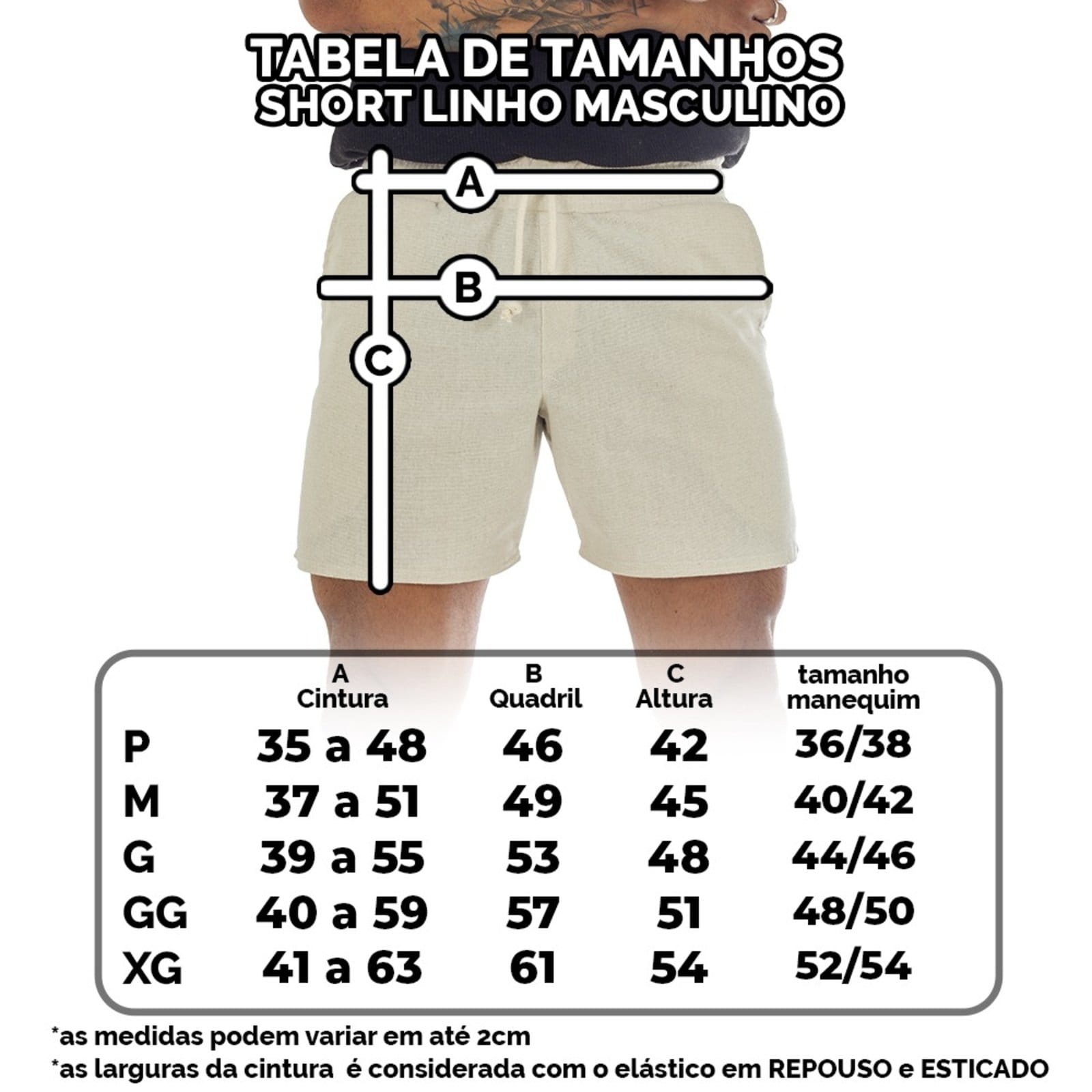 Vista 2 Short Linho Masculino Dulk Bermuda Mauricinho Palha Off White Dulk off-white white
