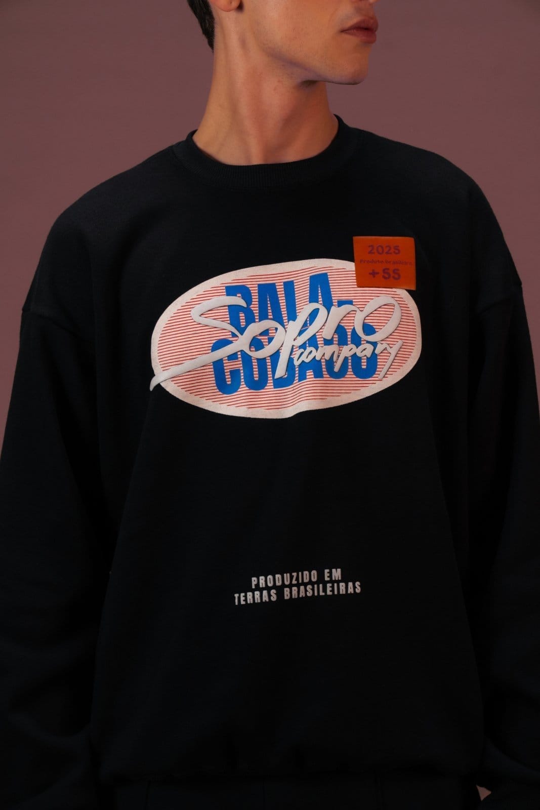 Vista 2 Moletom Careca Sopro Precio Sopro preto