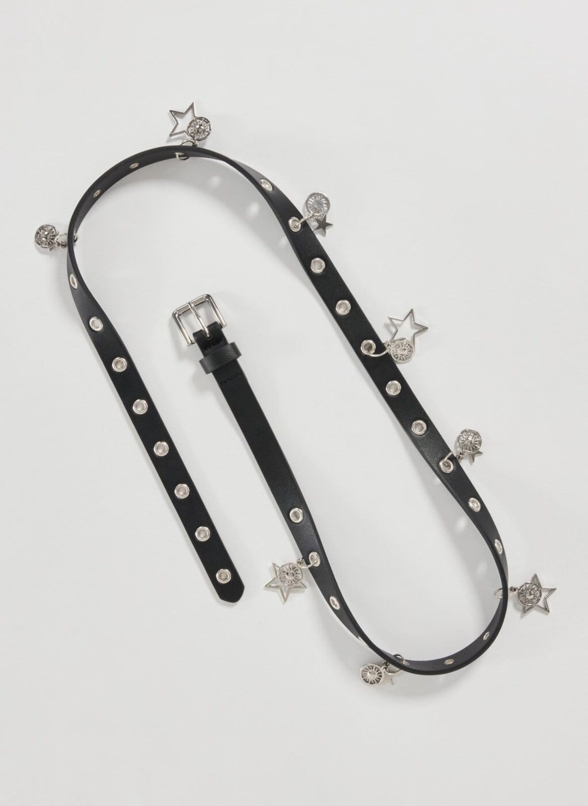 Vista 2 Cinto Poliuretano Ilhoses Pingentes Youcom preto