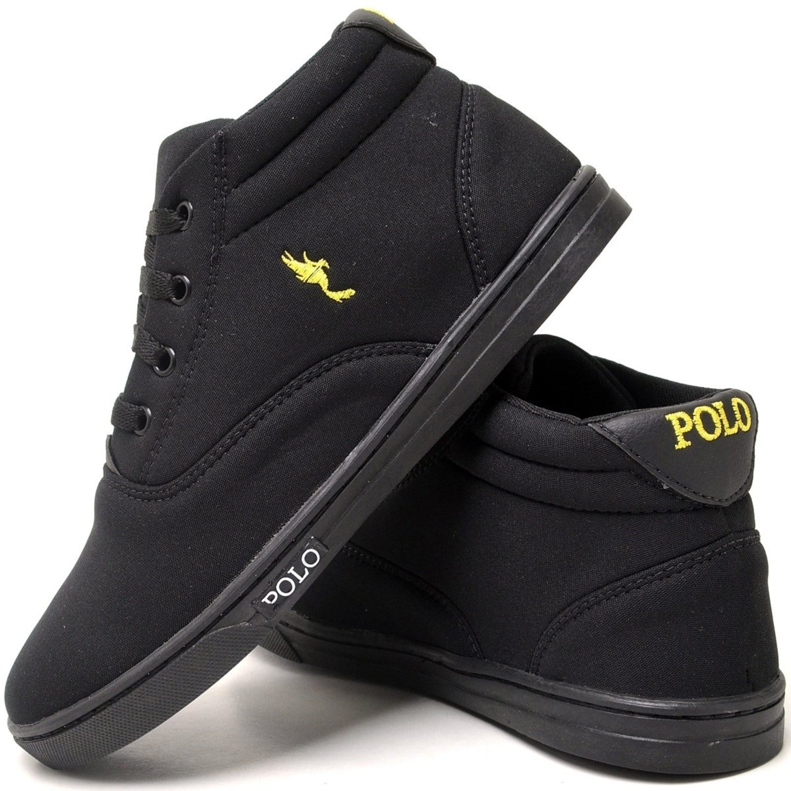 Vista 2 Tenis Sapatenis cano alto do 27 ao 36 Polo Blu cinza/preto