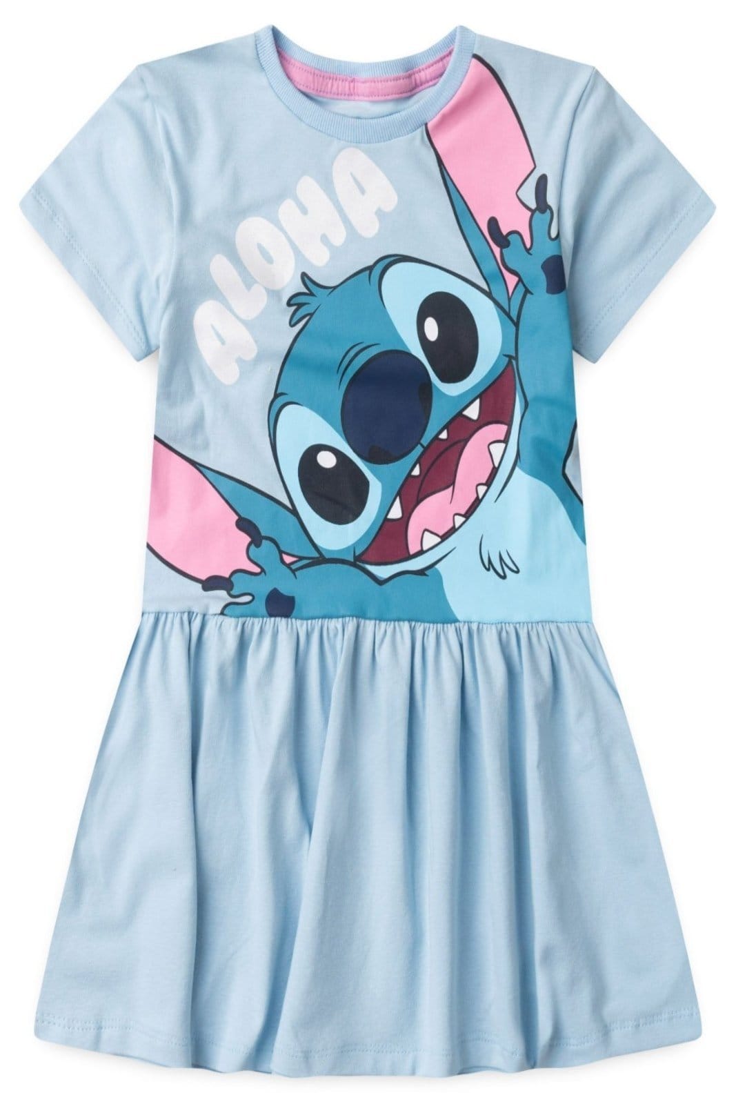 Vista 2 Infantil - Vestido Disney Feminino Stitch Disney azul