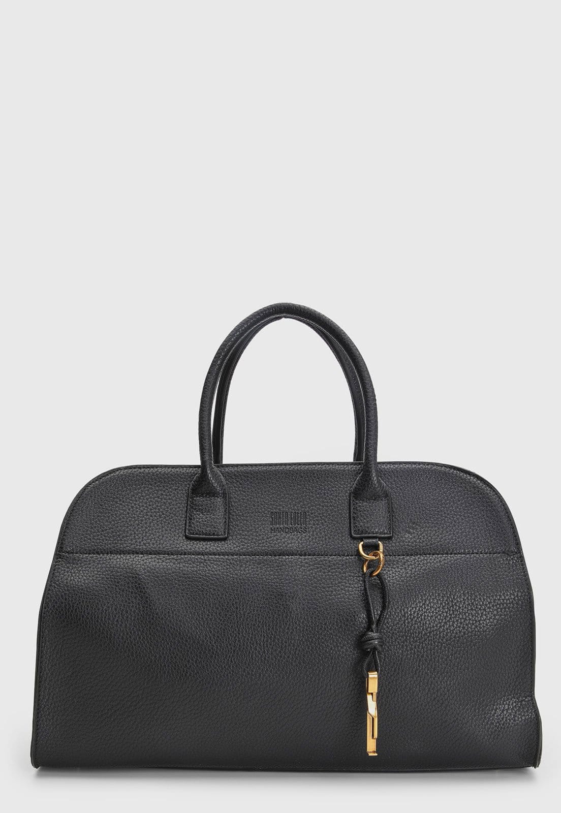 Vista 2 Bolsa Feminina Santa Lolla Grande Texturizada Preta Santa Lolla preto