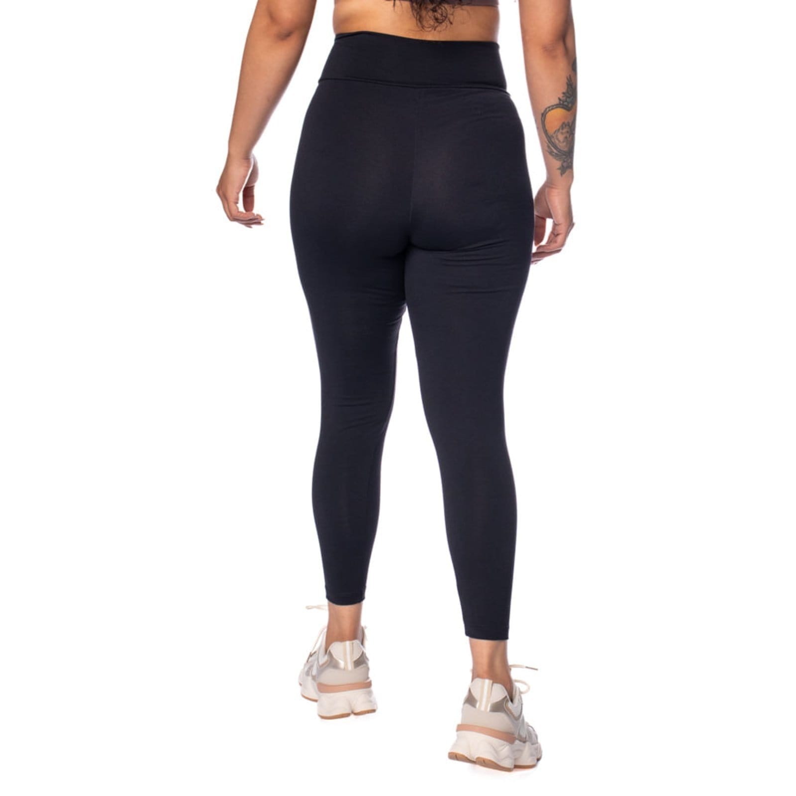 Vista 2 Legging Feminina Estilo Do Corpo Cintura Alta Estilo Do Corpo preto