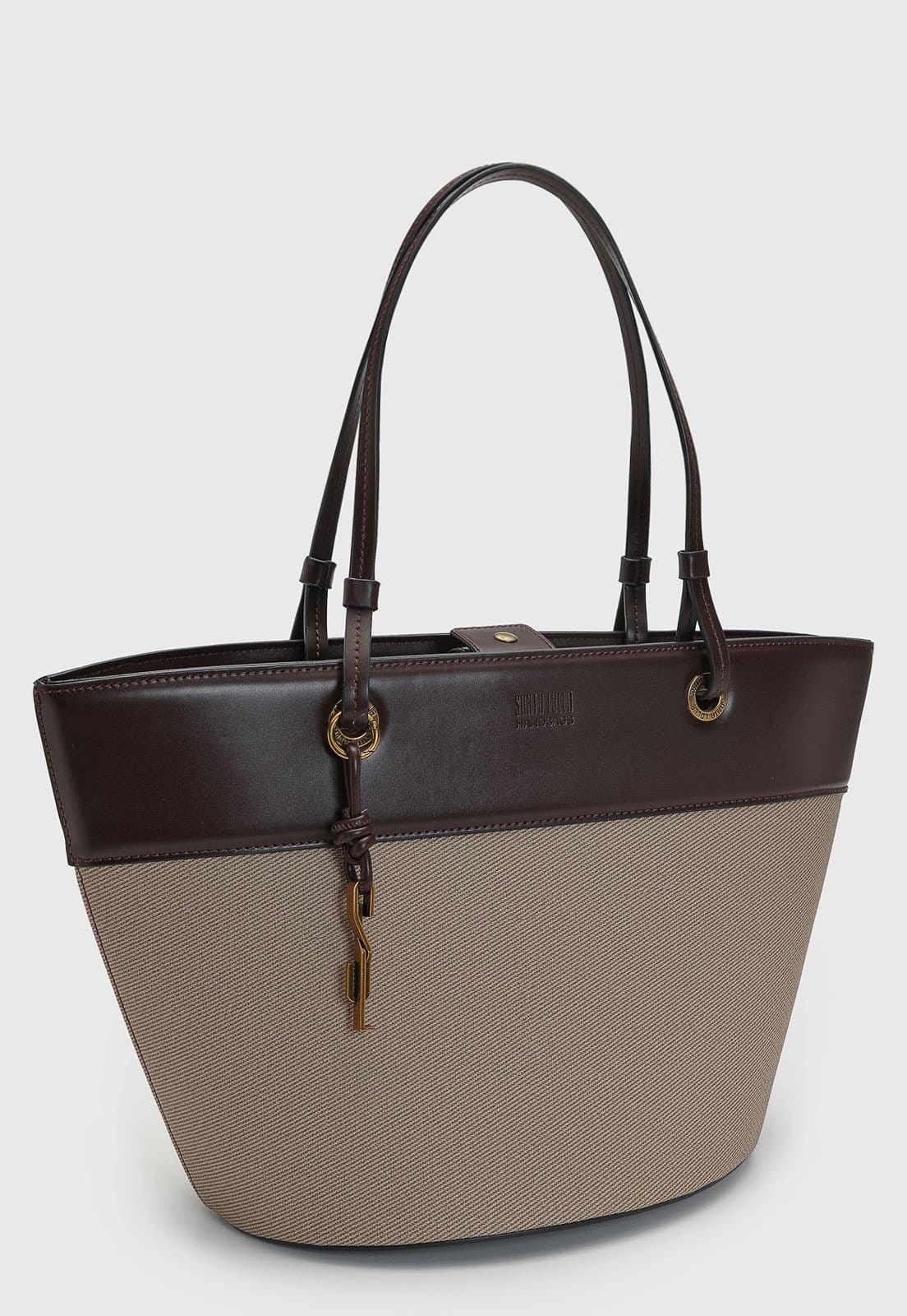 Vista 2 Bolsa Feminina Santa Lolla Estruturada Grande Santa Lolla bege