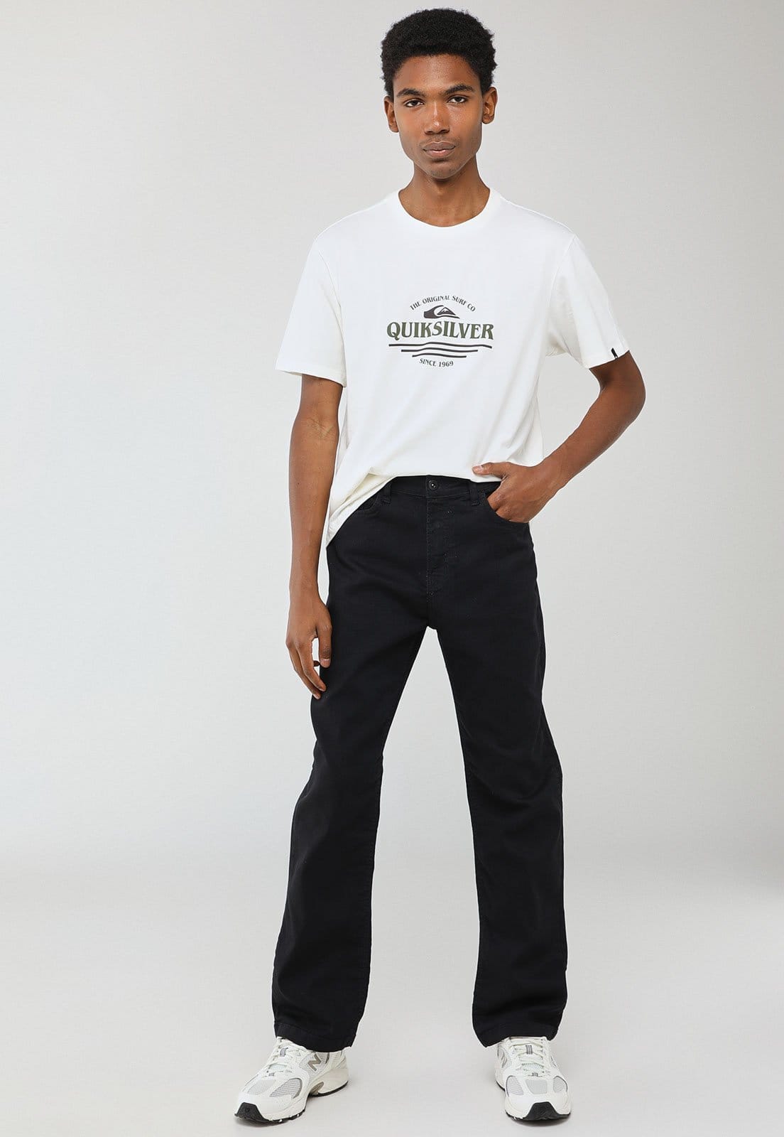 Calça Jeans Masculina Quiksilver Everyday Black Preta