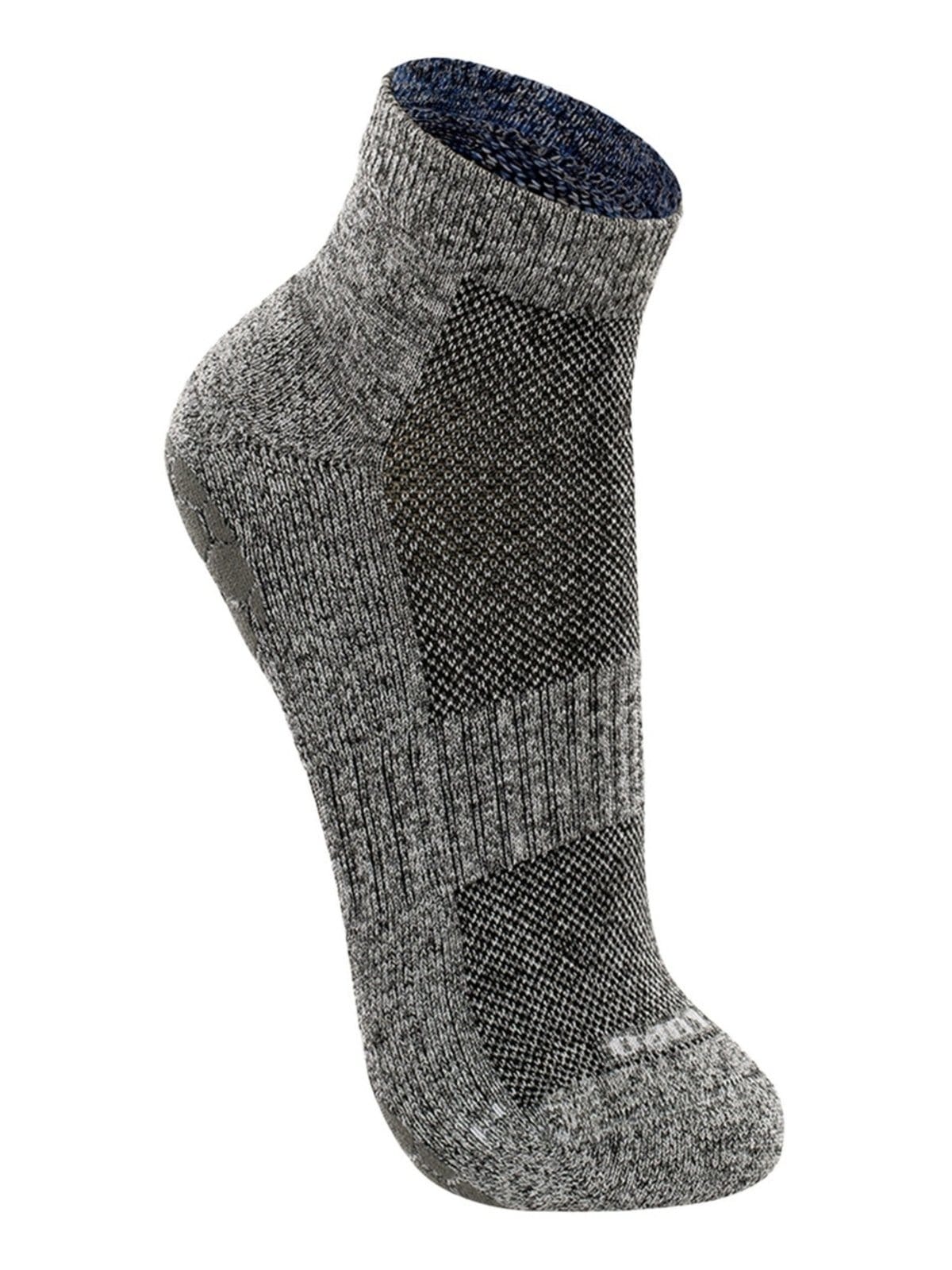 Vista 2 Kit com 3 Pares de Meias Antiderrapante Pilates Lupo Lupo cinza