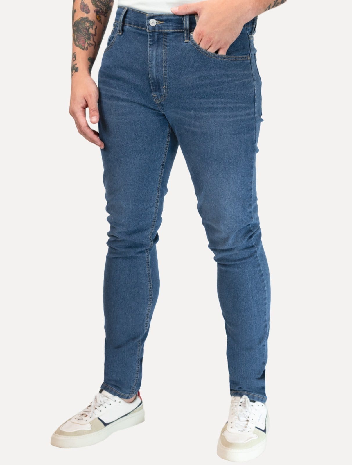 Vista principal Calça Levis Jeans Masculina 512 Slim Taper Azul Levis preto azul