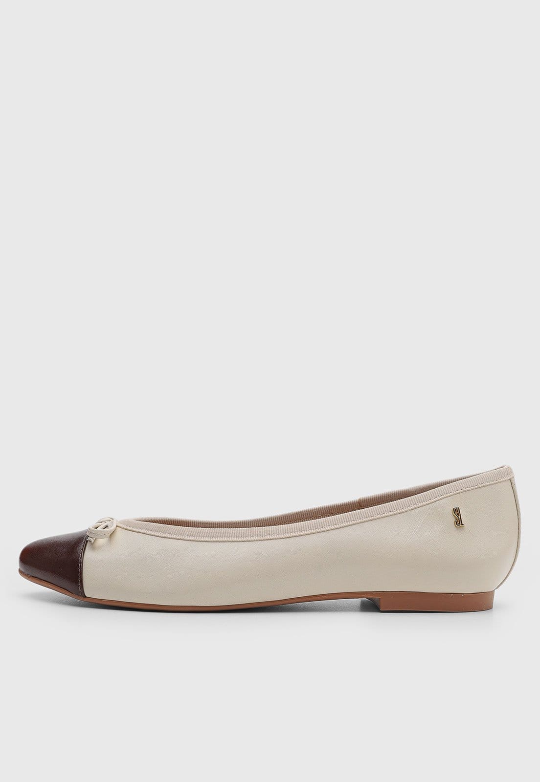 Sapatilha Feminina Santa Lolla Bico Redondo Off-white