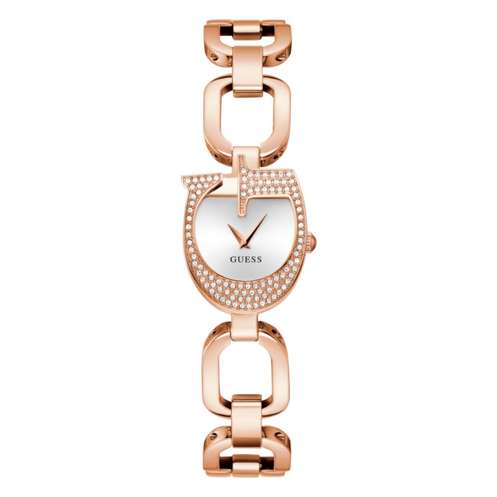 Relógio Guess Feminino Corrente Cristais Rosé