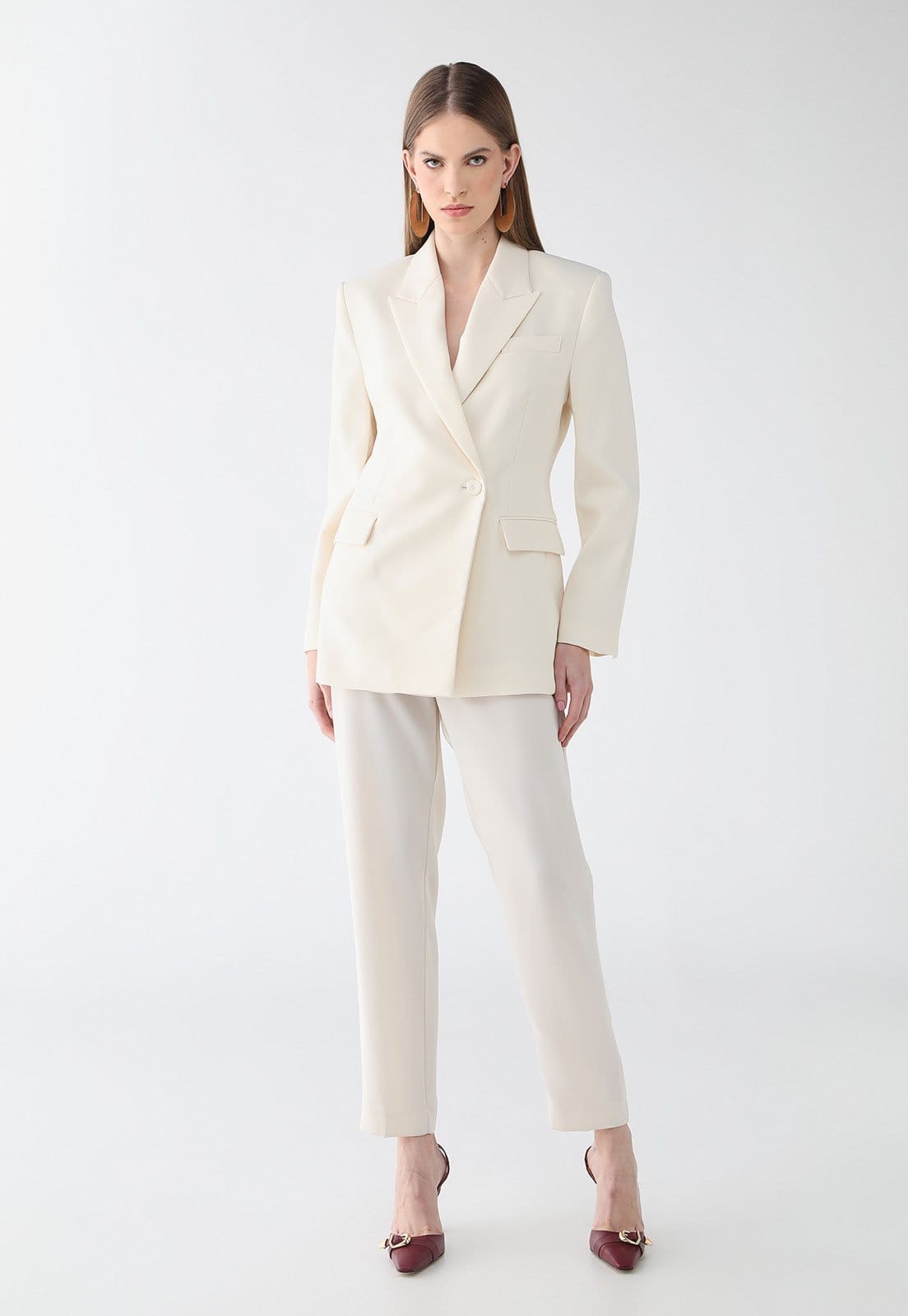 Vista 2 Blazer Feminino Mango Off-White Mango off-white white