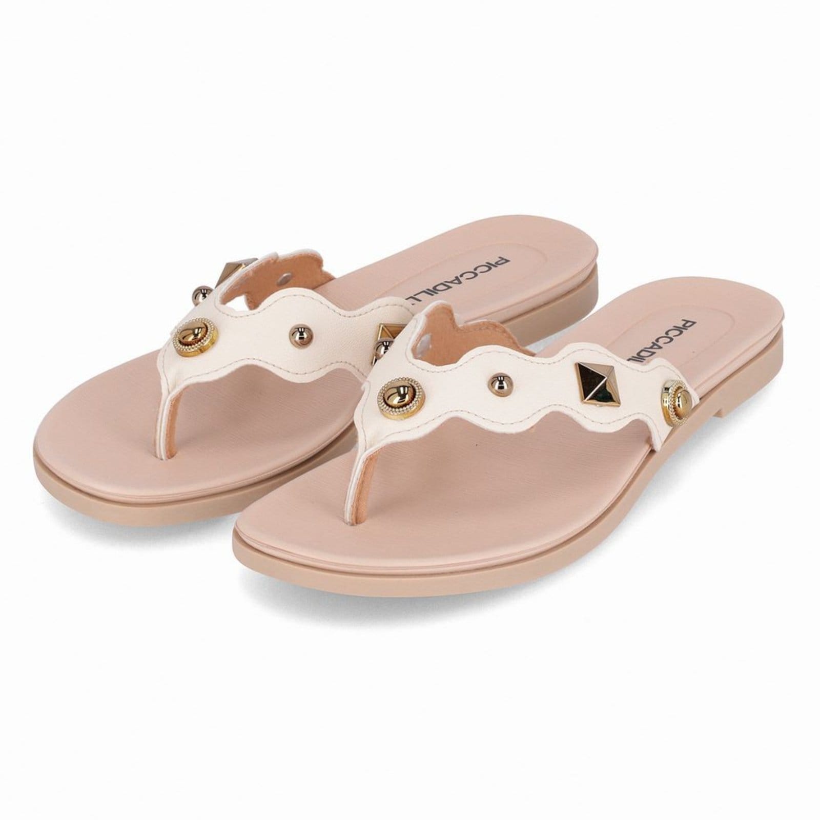 Vista 2 Rasteirinha Mari Off White Piccadilly branco white