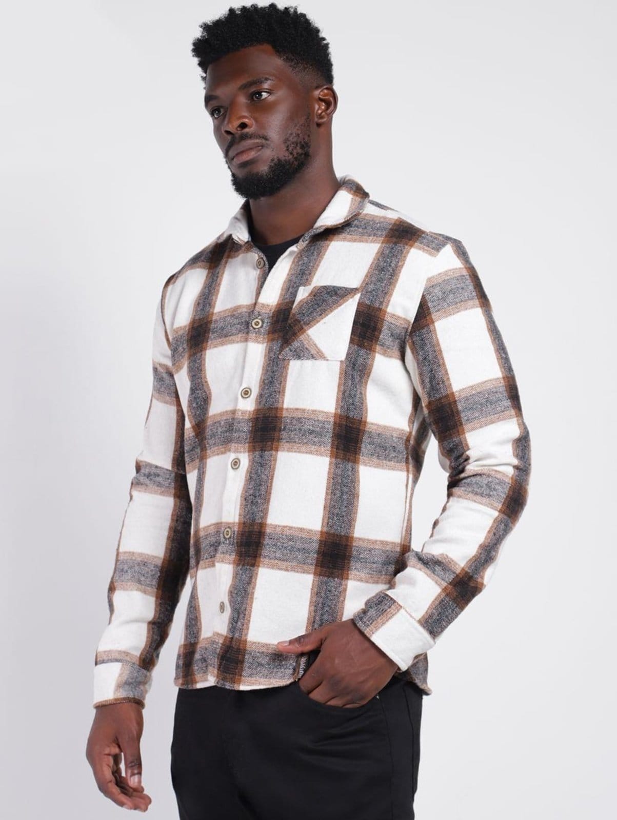 Camisa Flanela Masculina OFF WHITE