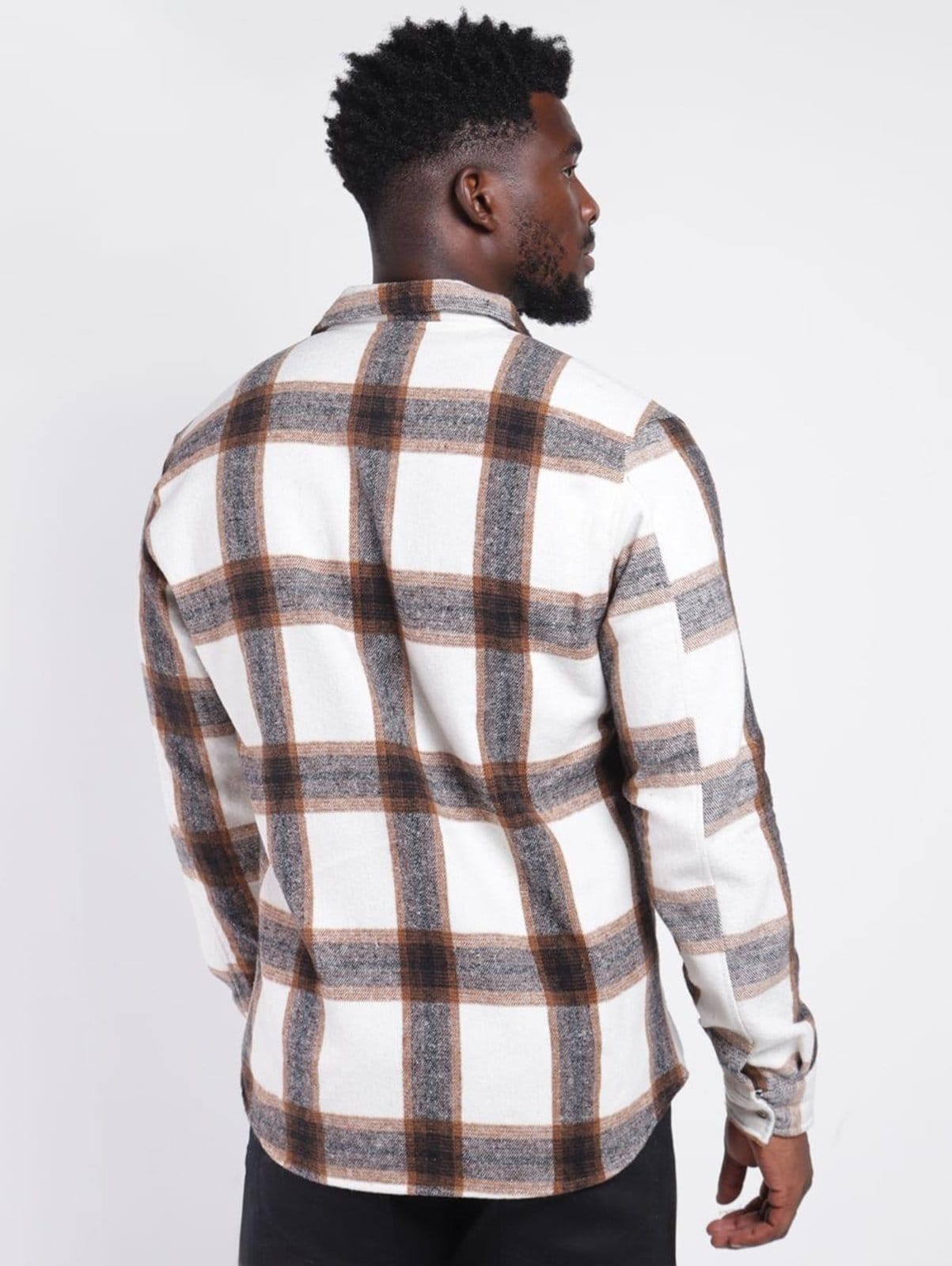 Vista 2 Camisa Flanela Masculina OFF WHITE DZero off-white white