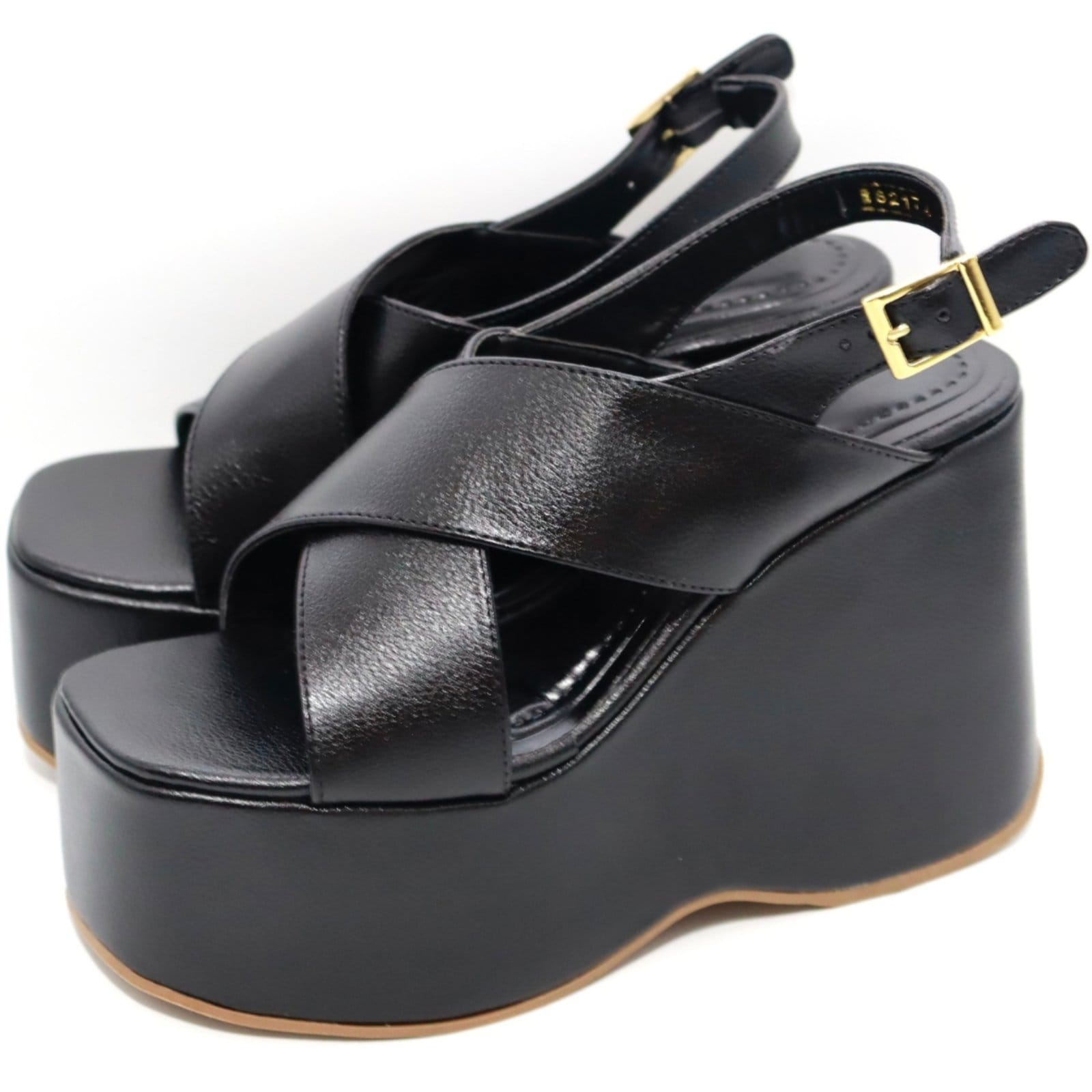 Vista 2 Sandália Feminino Anabela Plataforma 182174 Floter Flor Da Pele Hannah Footwear preto