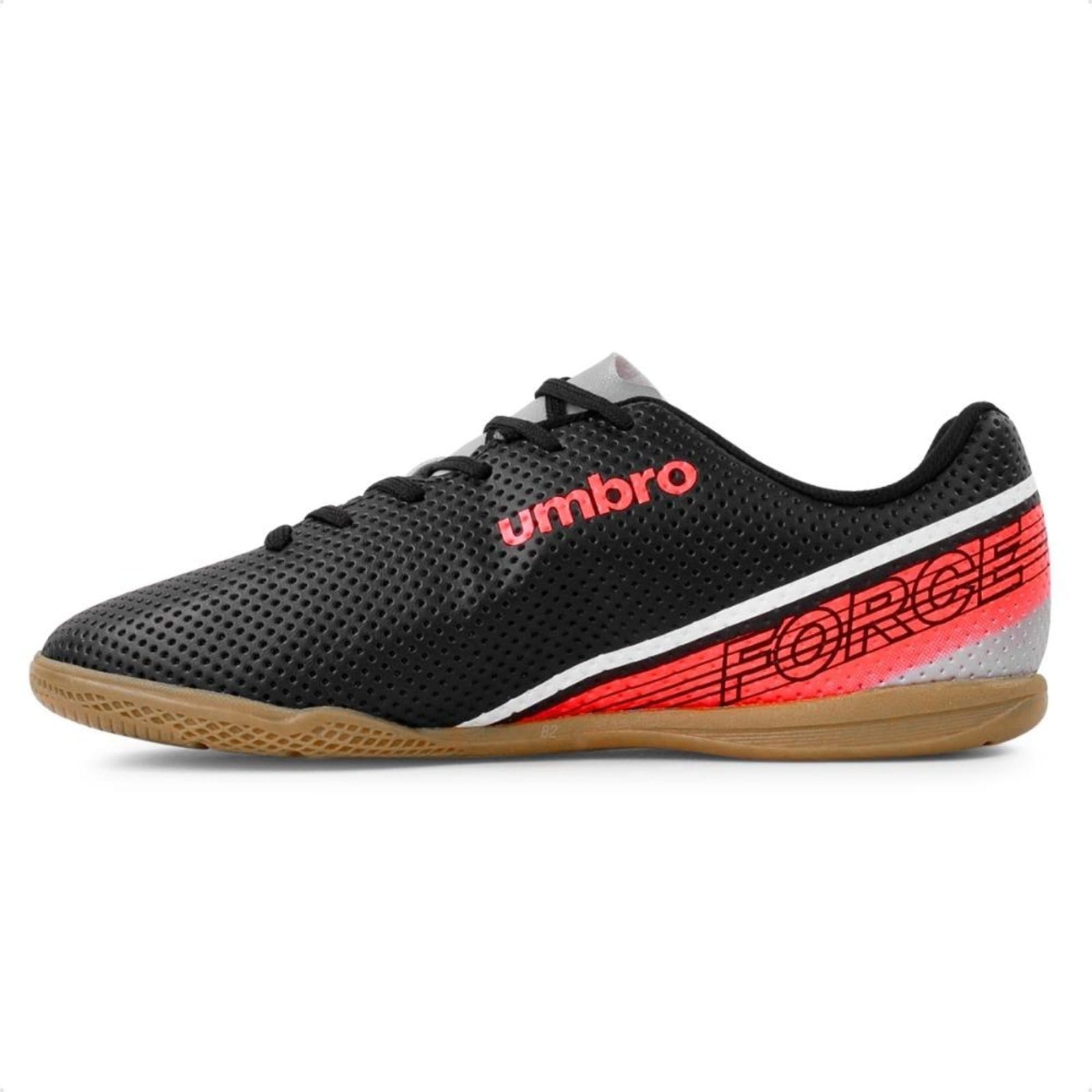 Vista 2 Chuteira Futsal Umbro Force Masculina Umbro preto
