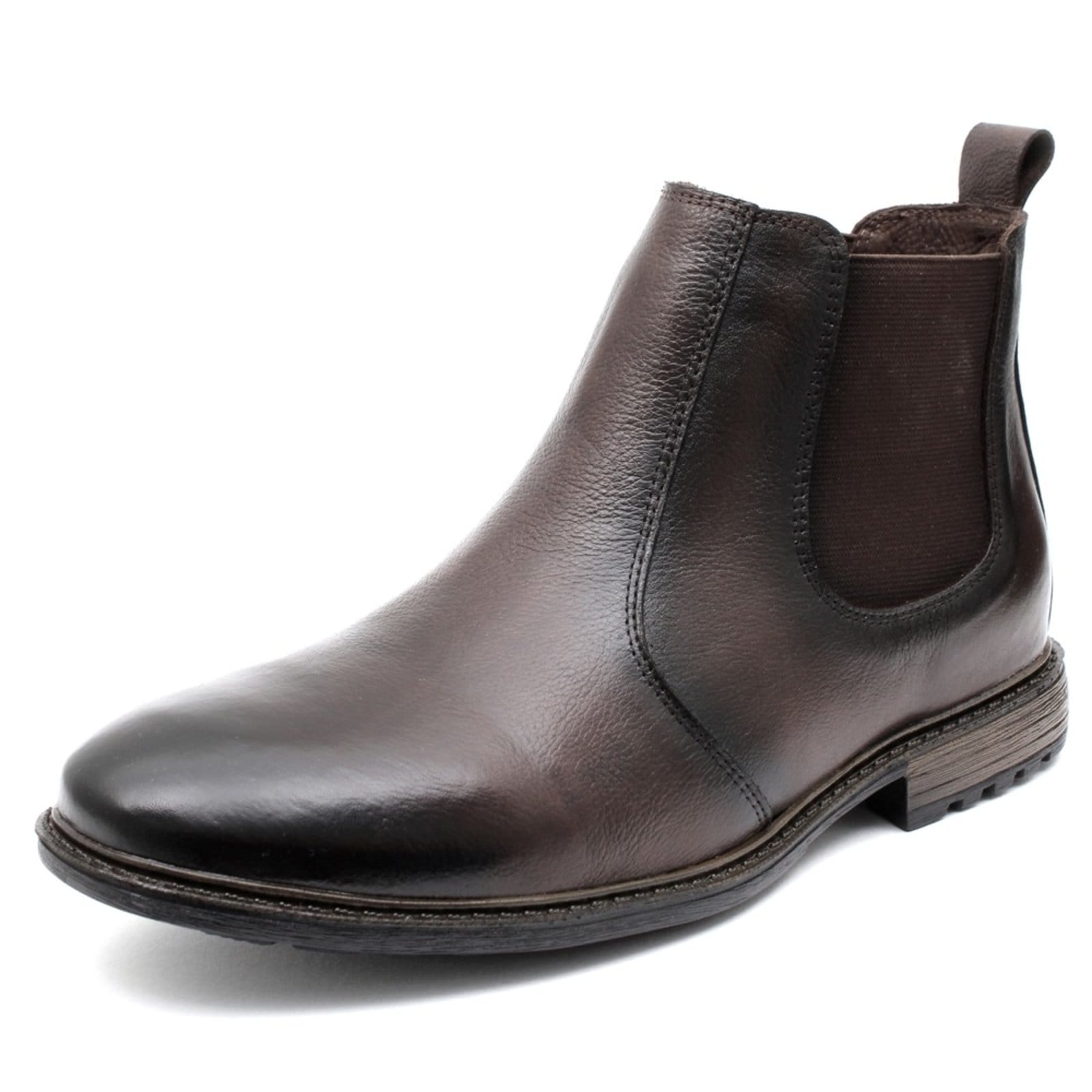 Vista principal Bota Botina Chelsea Tellini Store em Couro Fumex TELLINI STORE café/marrom