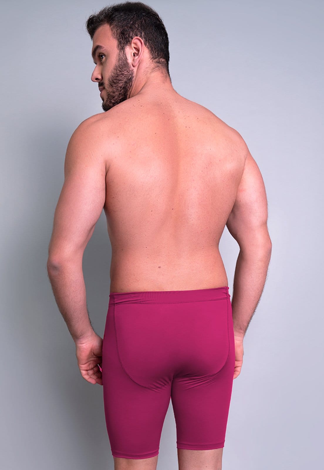 Vista 2 Bermuda Ciclismo MVB Modas Térmica Segunda Pele Proteção Uv 50+ Mvb Modas vinho