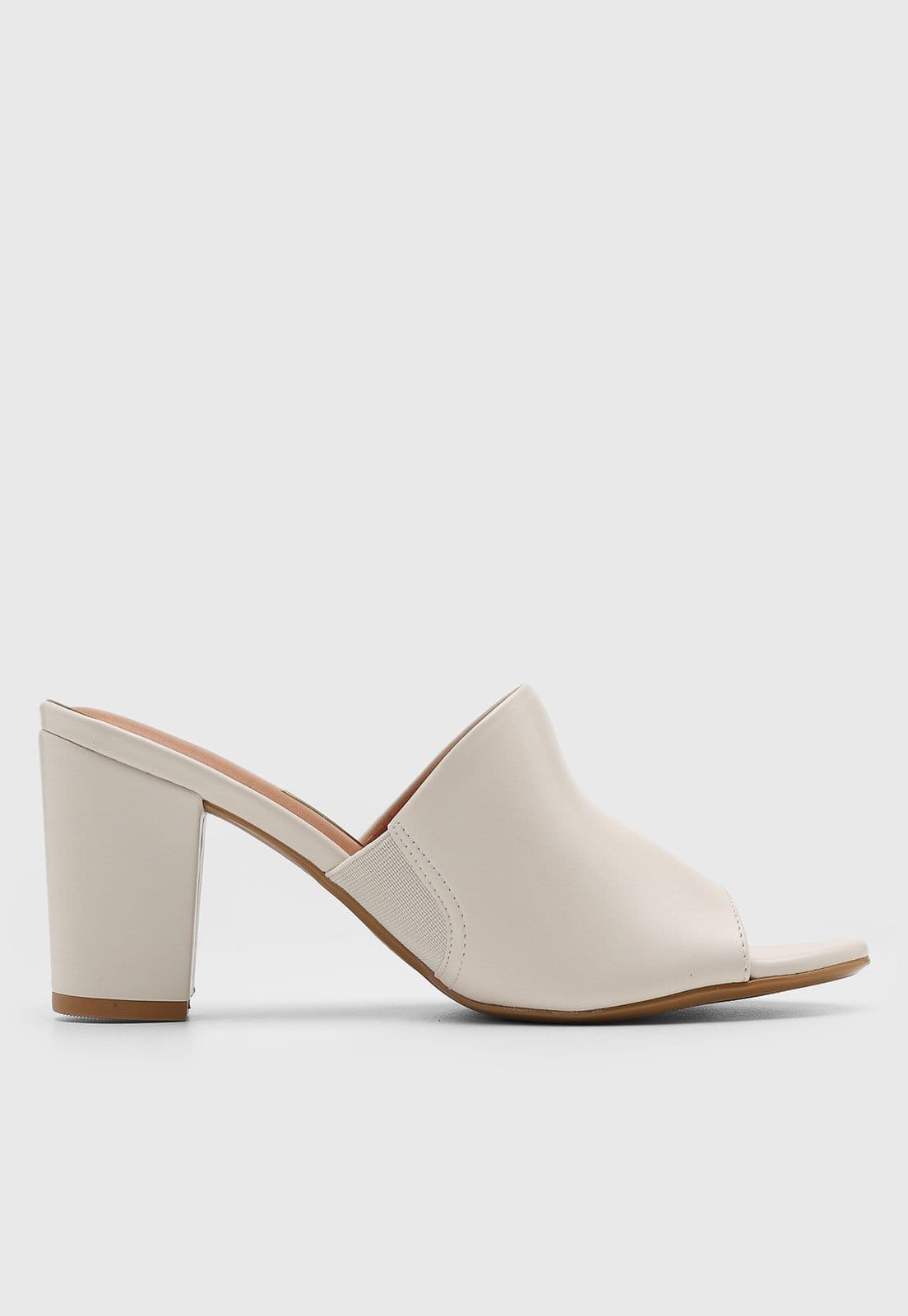 Vista 2 Sandália Feminina Vizzano Salto Bloco Bico Redondo Off-White VIZZANO off-white white