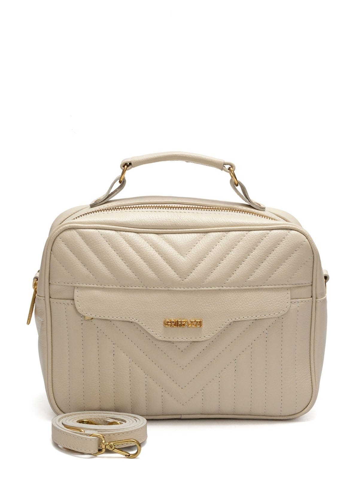 Bolsa Tiracolo Griffazzi Couro OffWhite