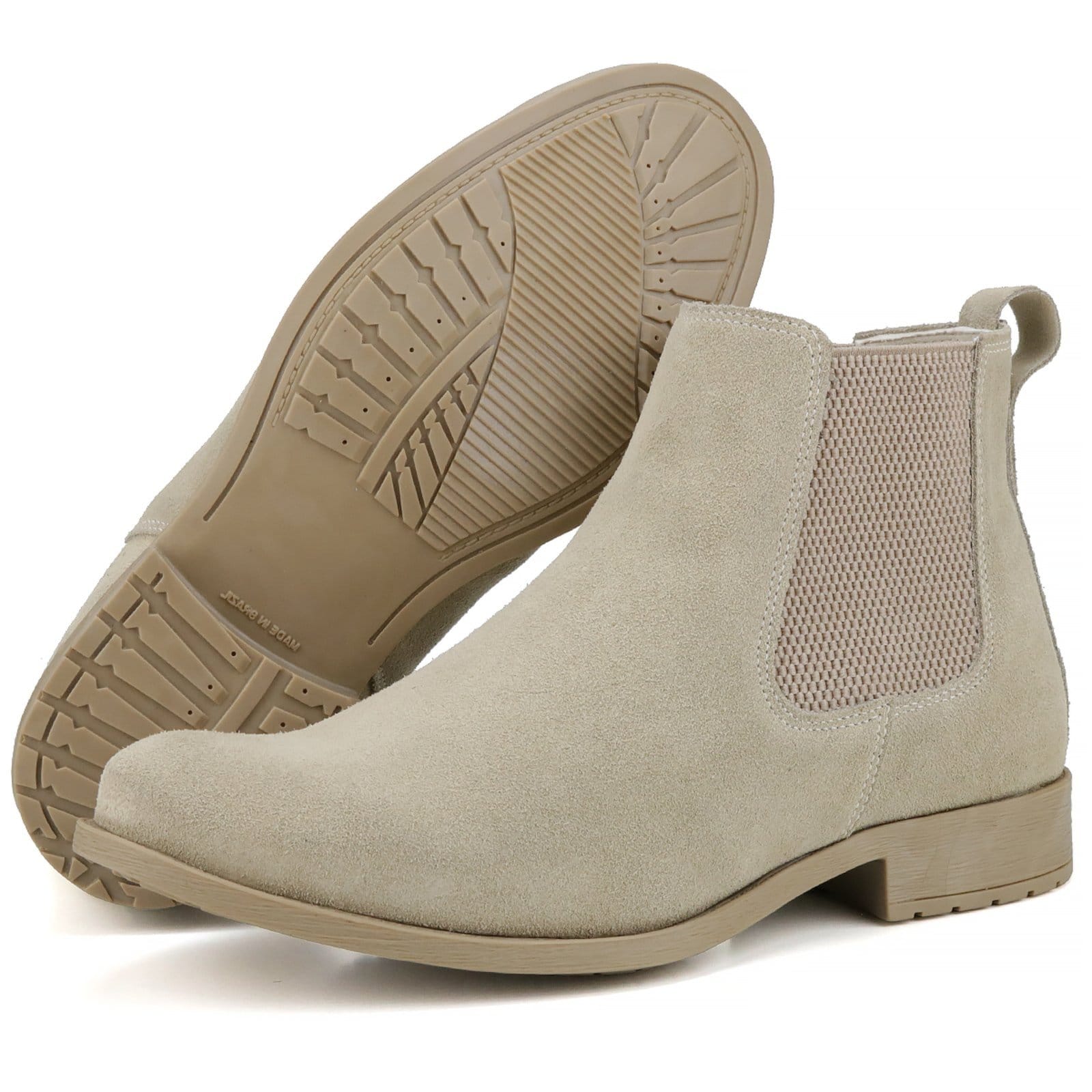 Vista 2 Bota Botina Chelsea Mr. Gutt Couro Areia Mr. Gutt bege