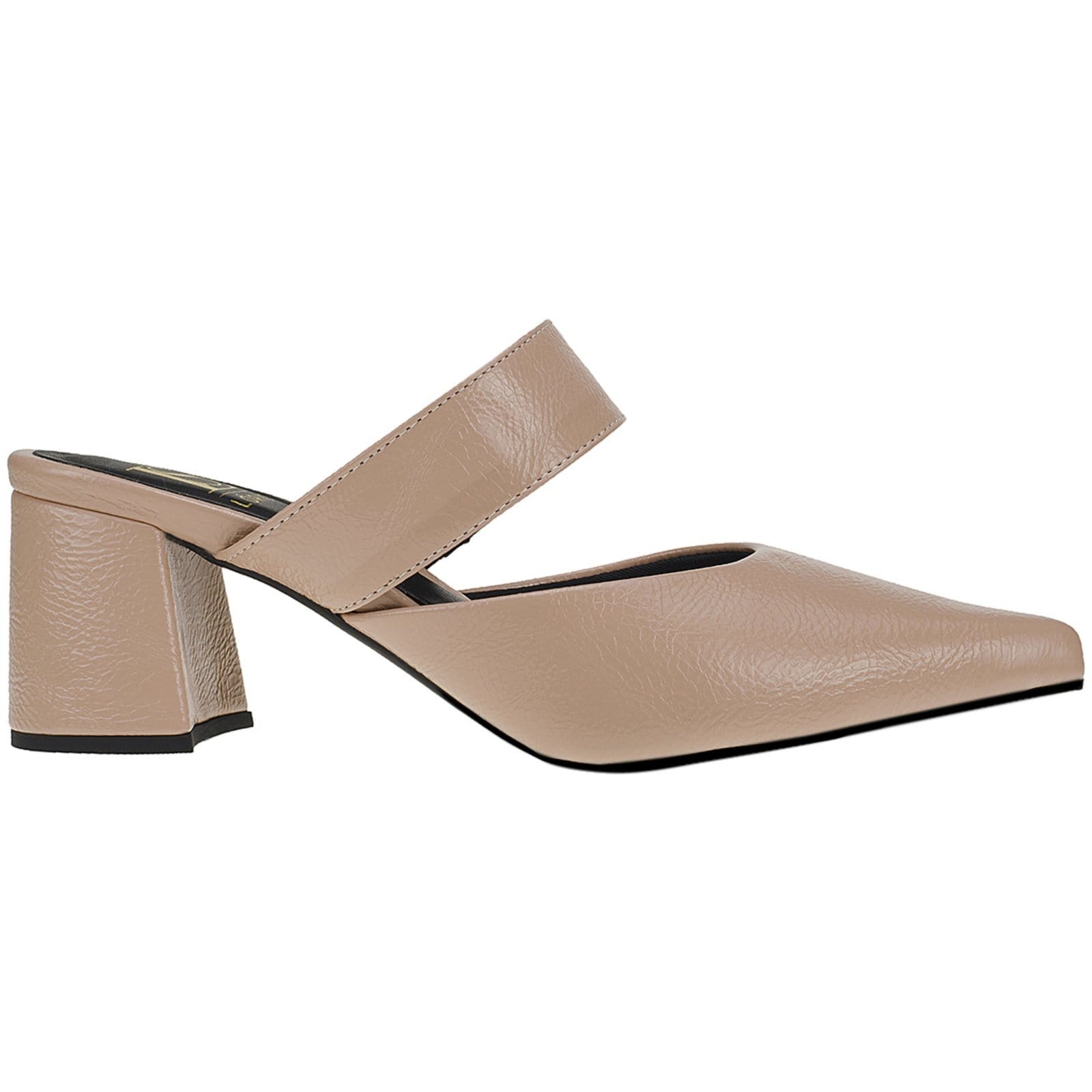 Vista 2 Scarpin Feminino Lóris Shoes Mule Social Salto Bloco Tamanco Bico Fino 0001 LÓRIS SHOES branco