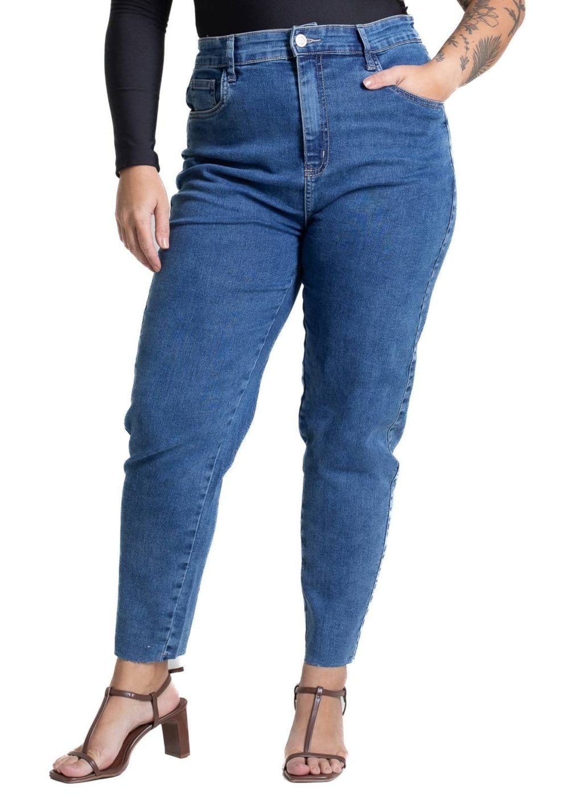 Calça Jeans Sawary Plus Size Mom - 282086