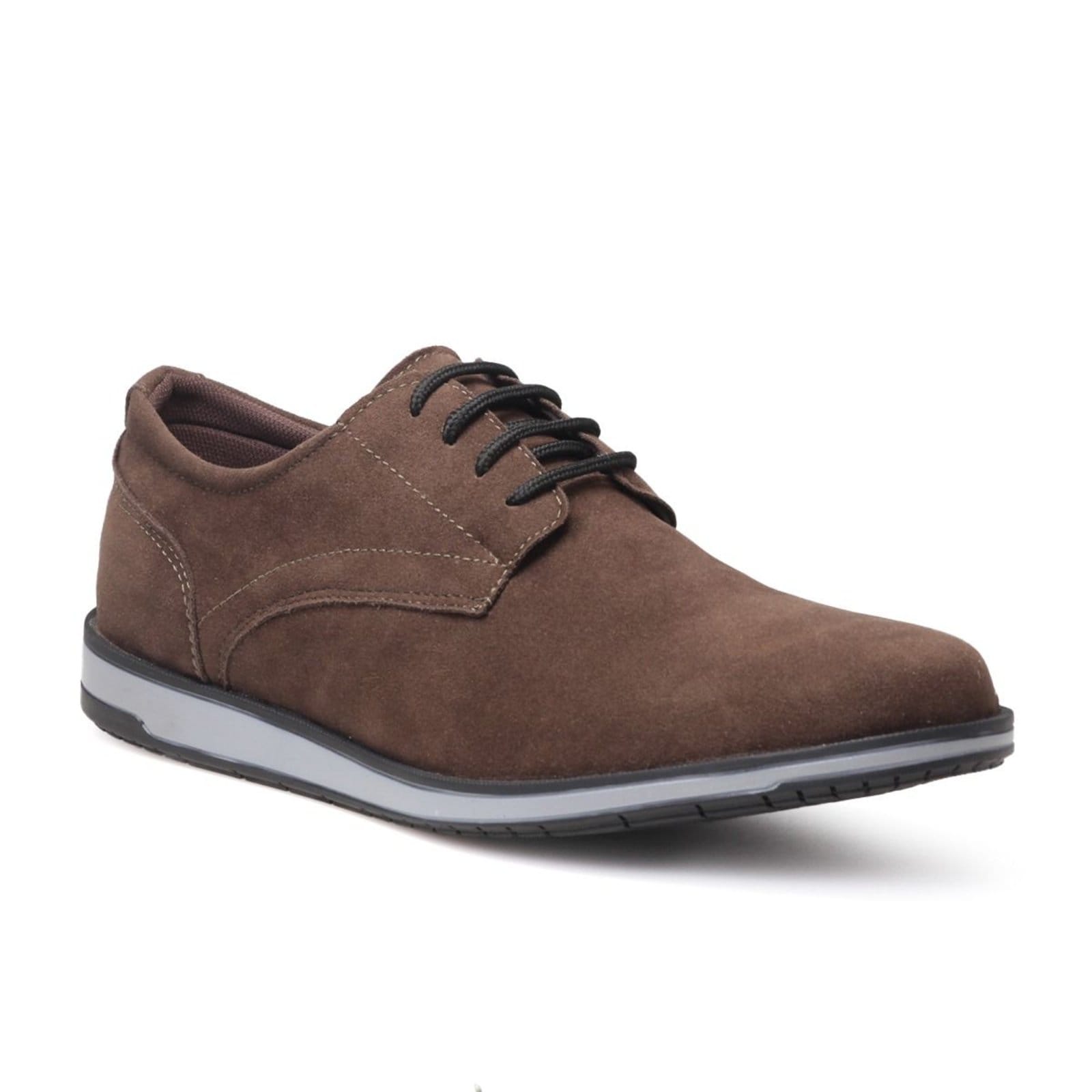 Vista principal Sapato Masculino Social Casual Derby Oxford Camurça Lavini Shoes café