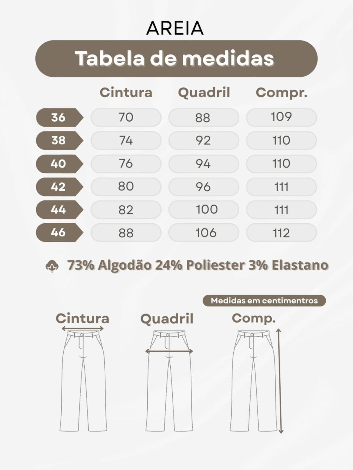 Vista 2 Calça Skinny Sarja Areia Feminina Crawling bege