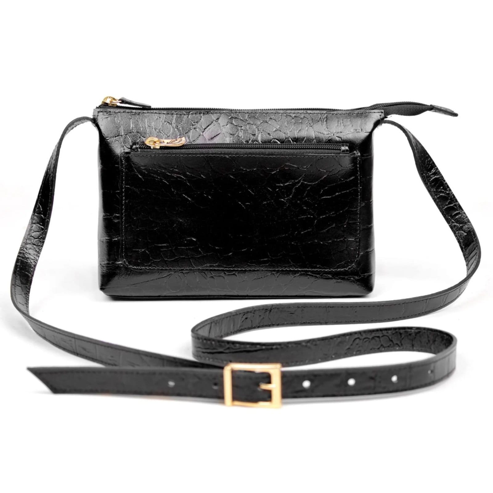 Vista 2 Bolsa Transversal em Couro Artlux 9066 Artlux preto